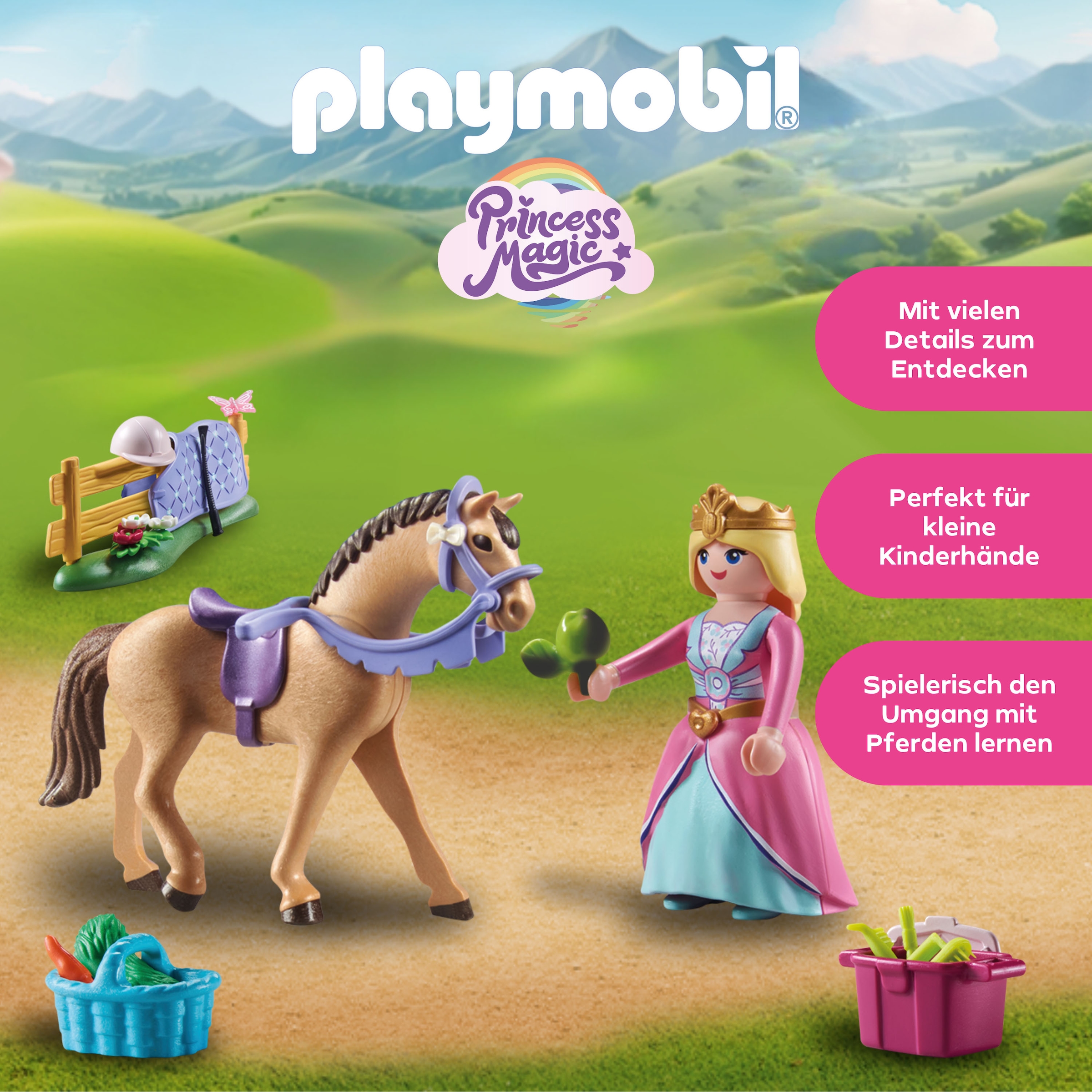 Playmobil® Konstruktions-Spielset »Prinzessin mit Pferd (71801), Playmobil Princess Magic« Made in Europe