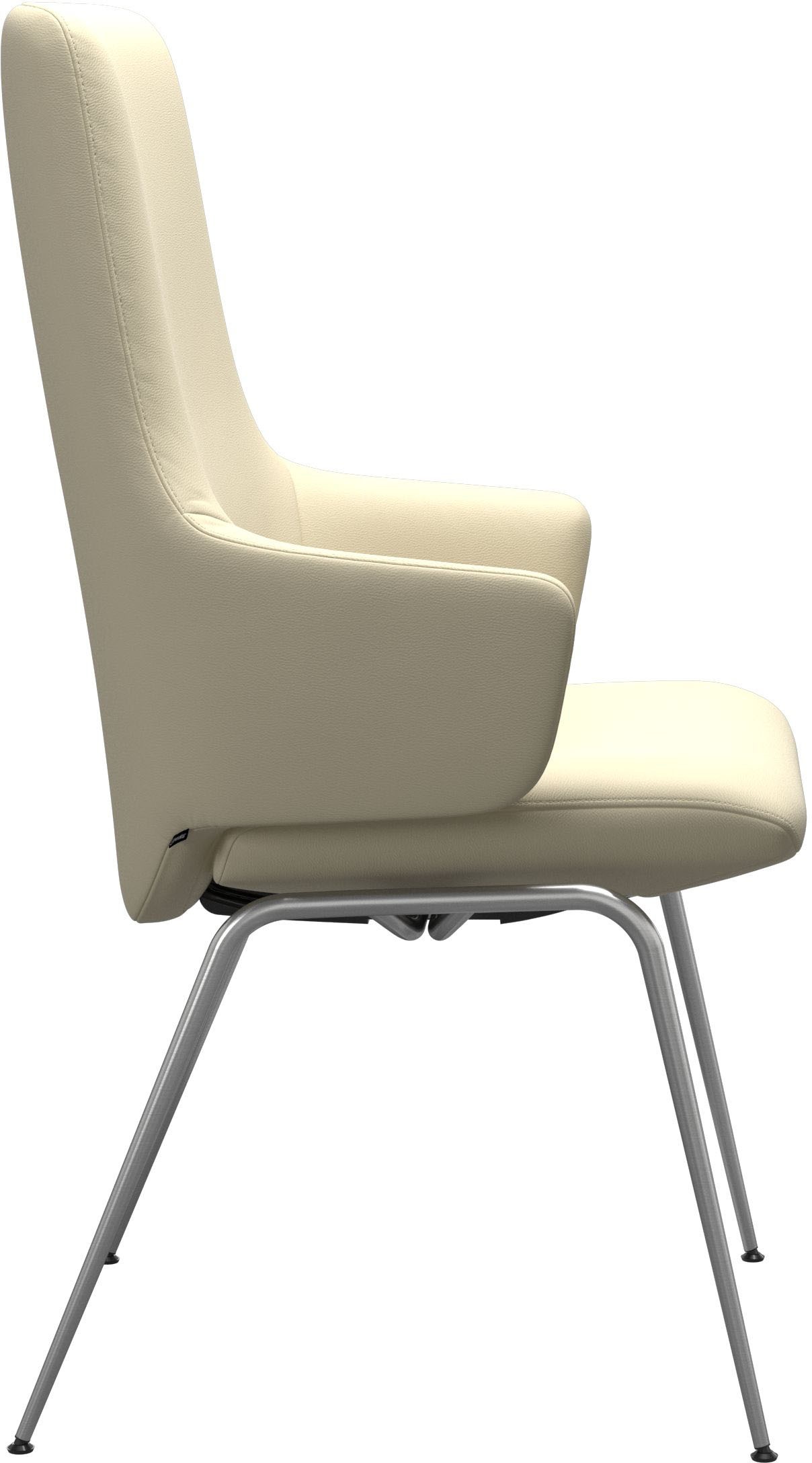 Stressless® Polsterstuhl »Laurel«, Leder PALOMA, High Back mit Armlehne, Größe L, mit Beinen aus Stahl in Schwarz matt