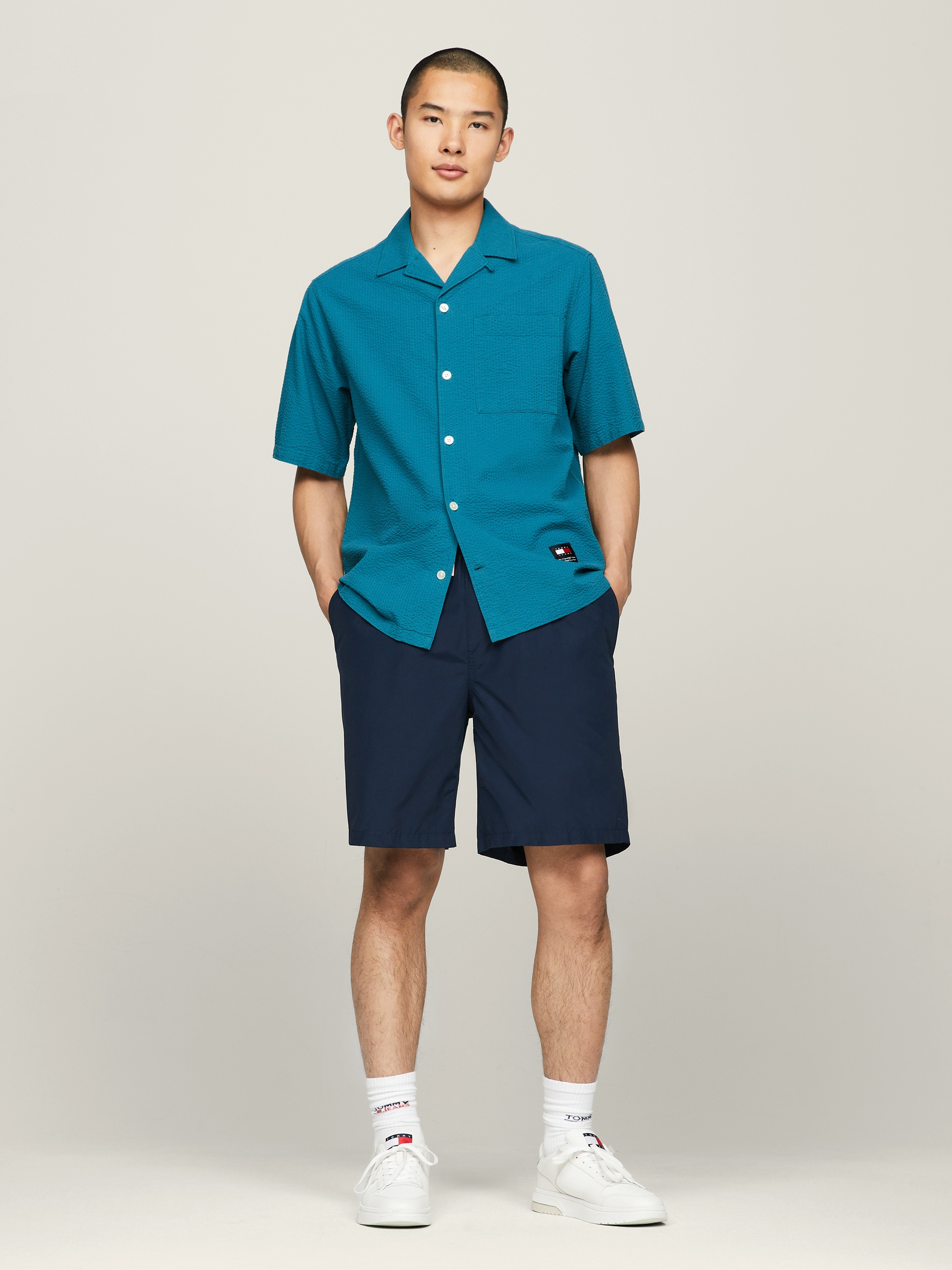 Tommy Jeans Kurzarmhemd »TJM RLX SEERSUCKER CAMP SHIRT«