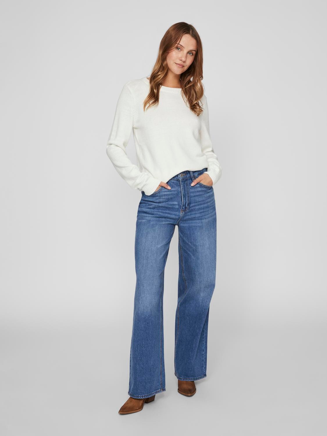 Vila Rundhalspullover »VIRIL O-NECK L/S KNIT TOP - NOOS«