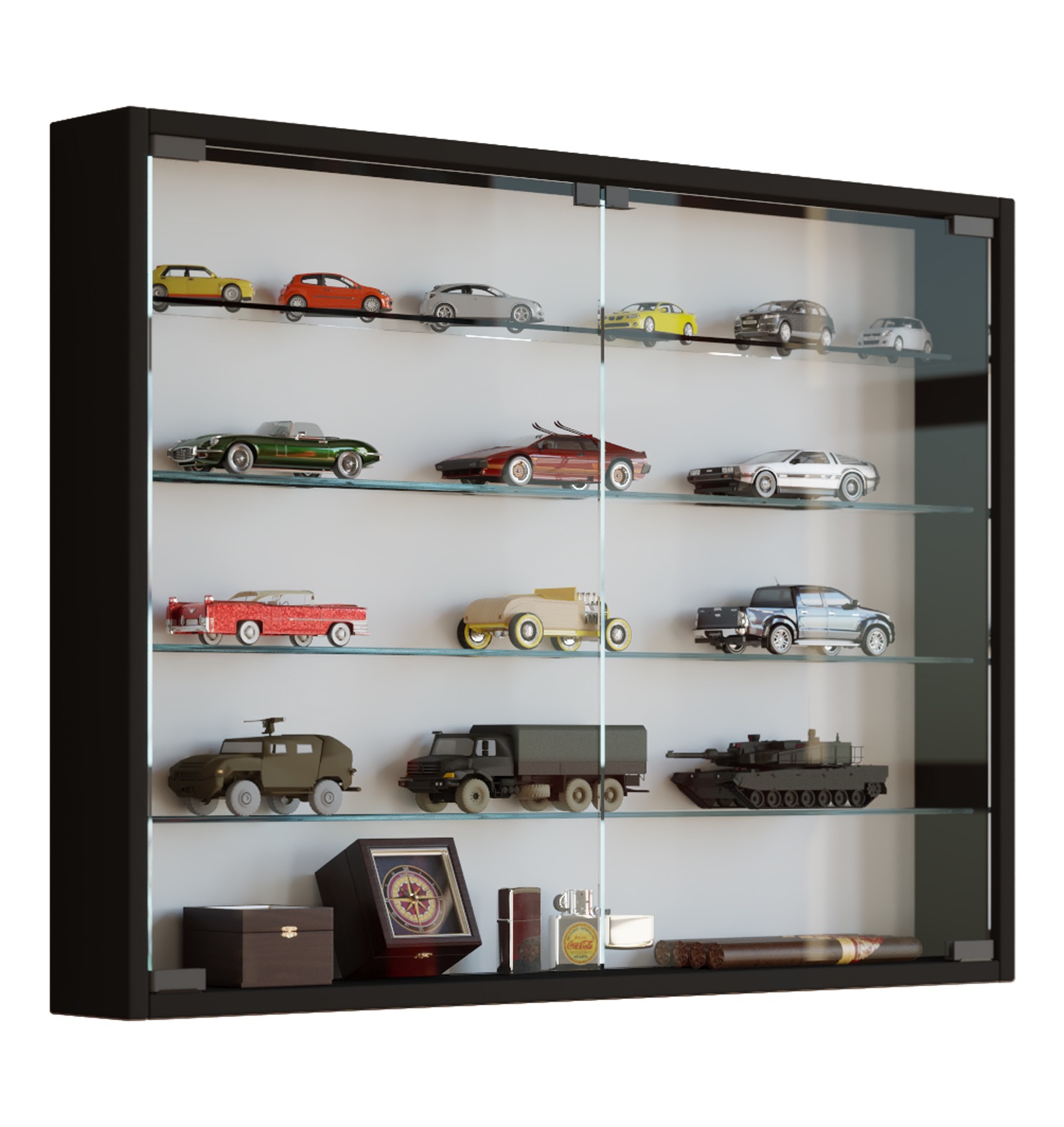 VCM Wandregal »Hängevitrine Wandvitrine Sammel Deko Mandosa L« 1 Stk. tlg.