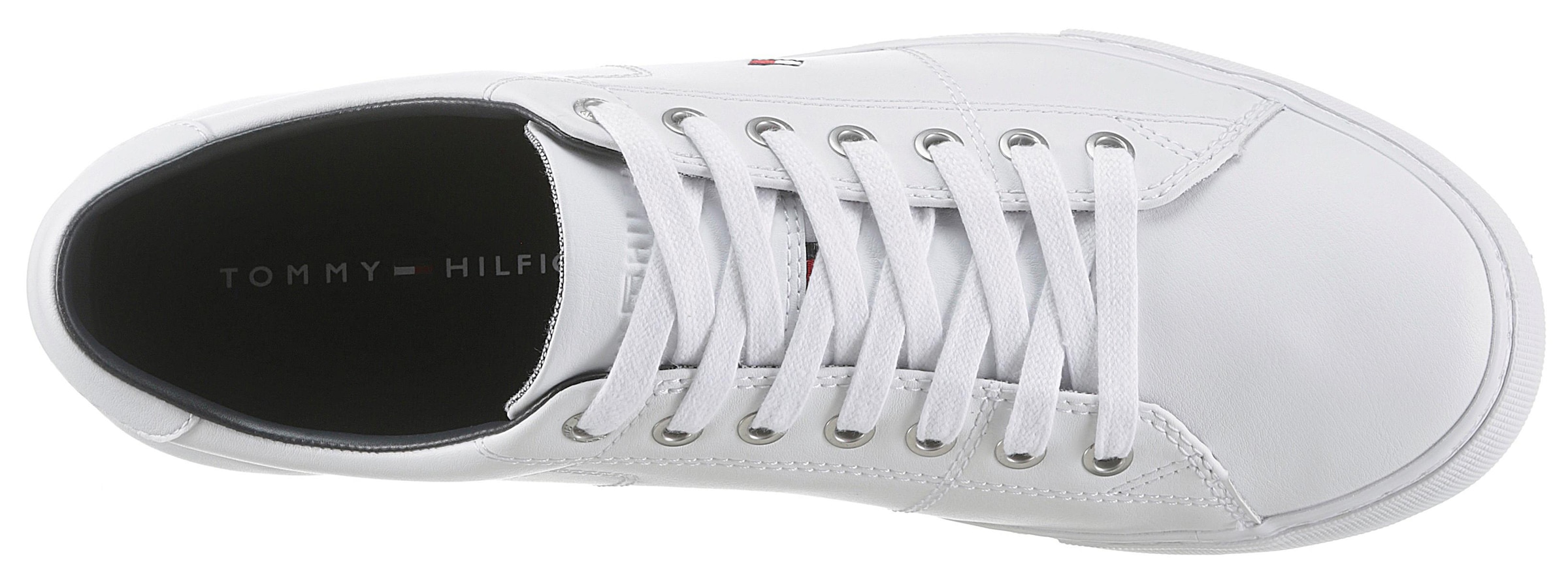 Tommy Hilfiger Sneaker »ESSENTIAL LEATHER SNEAKER«, Freizeitschuh, Halbschuh, Schnürschuh