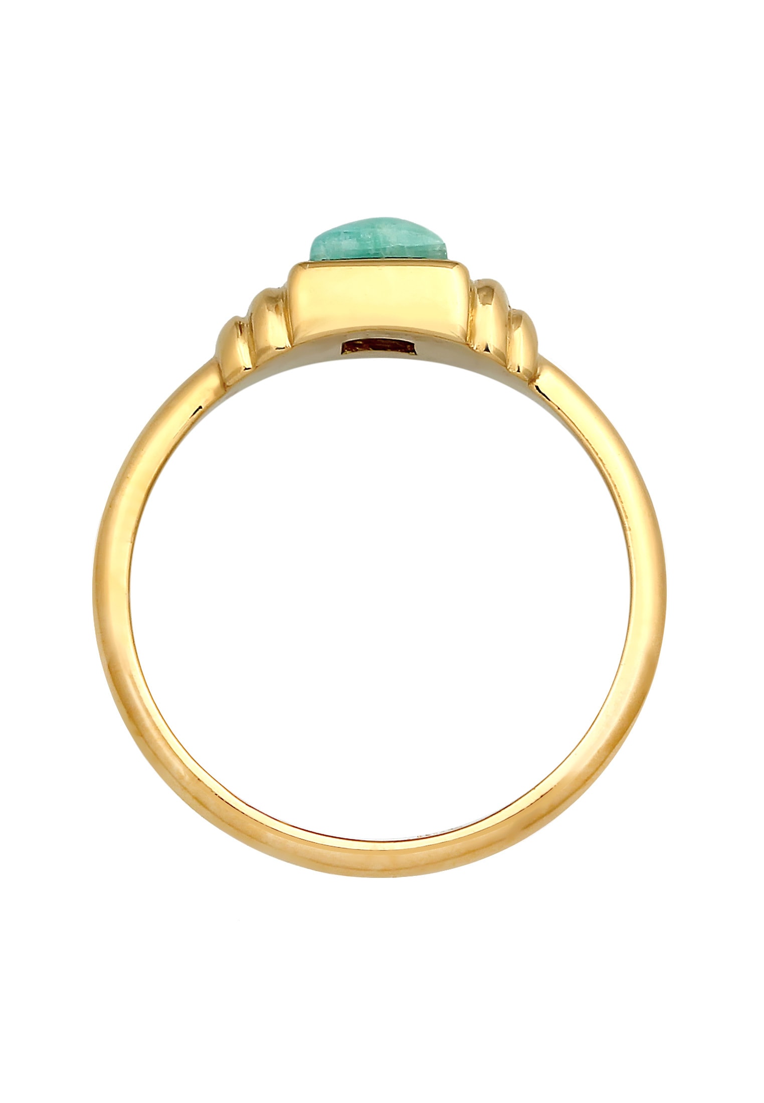 Elli Premium Silberring »Ring Amazonit Edelstein Quadrat Vintage 925 Silber«