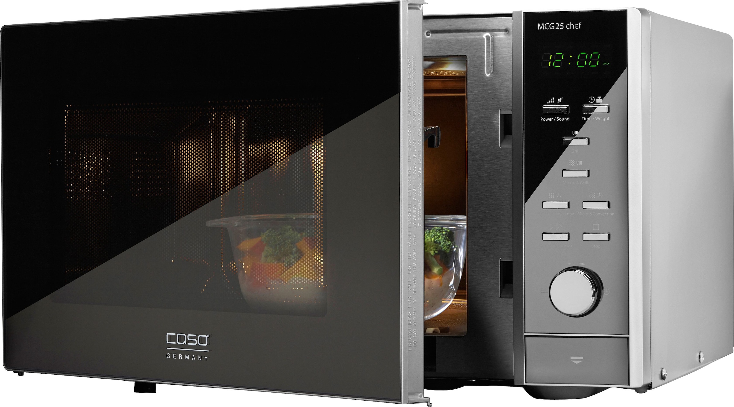 Caso Mikrowelle »MCG25, 3 in 1 Mikrowelle, Grill, Heißluft« Grill 900 W