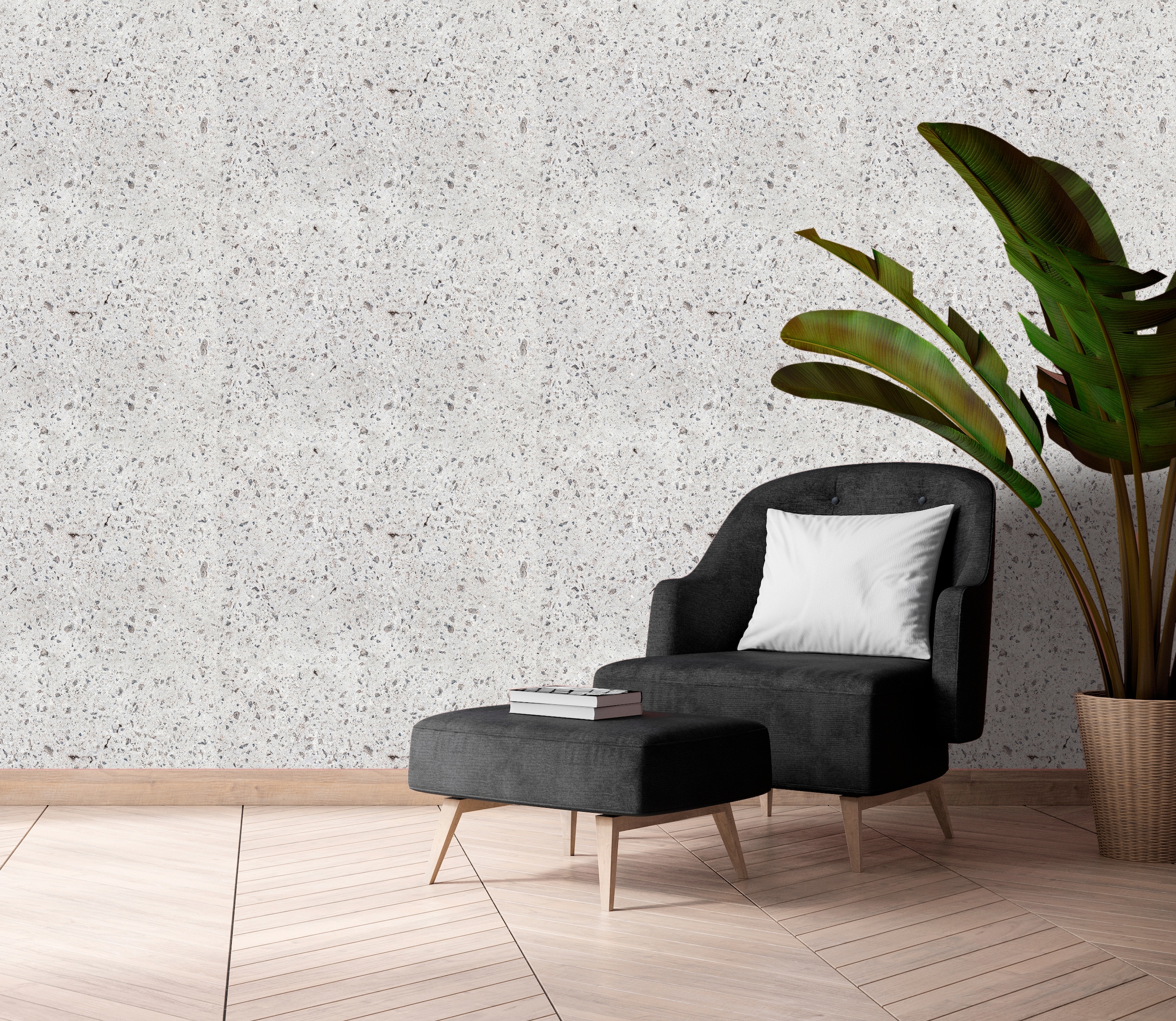 queence Vinyltapete »Pauline« Abriebeffekte | Steinoptik | bedruckt | clean | minimalistisch | unifarben glatt 90x250cm, selbstklebend, kinderleichte Anbringung, , Sticker