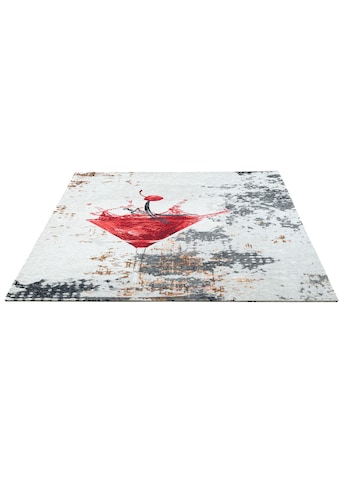 Sansibar Teppich »Keitum 014«, rechteckig, Flachgewebe, modernes Design, Motiv Glas &... kaufen