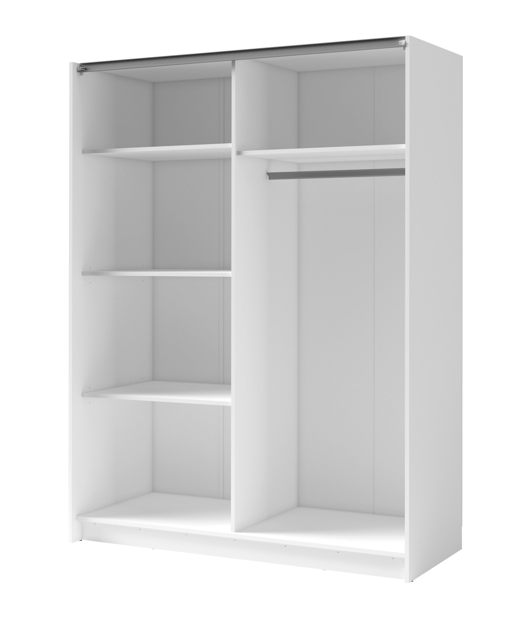 Home affaire Kleiderschrank »GRETCHEN Schiebetürenschrank mit 5 Fächer, Kleiderstange und Spiegel« Garderobe mit 2 Schwebetüren und Spiegel, Maße B/T/H: 150,6/2/198,5 cm