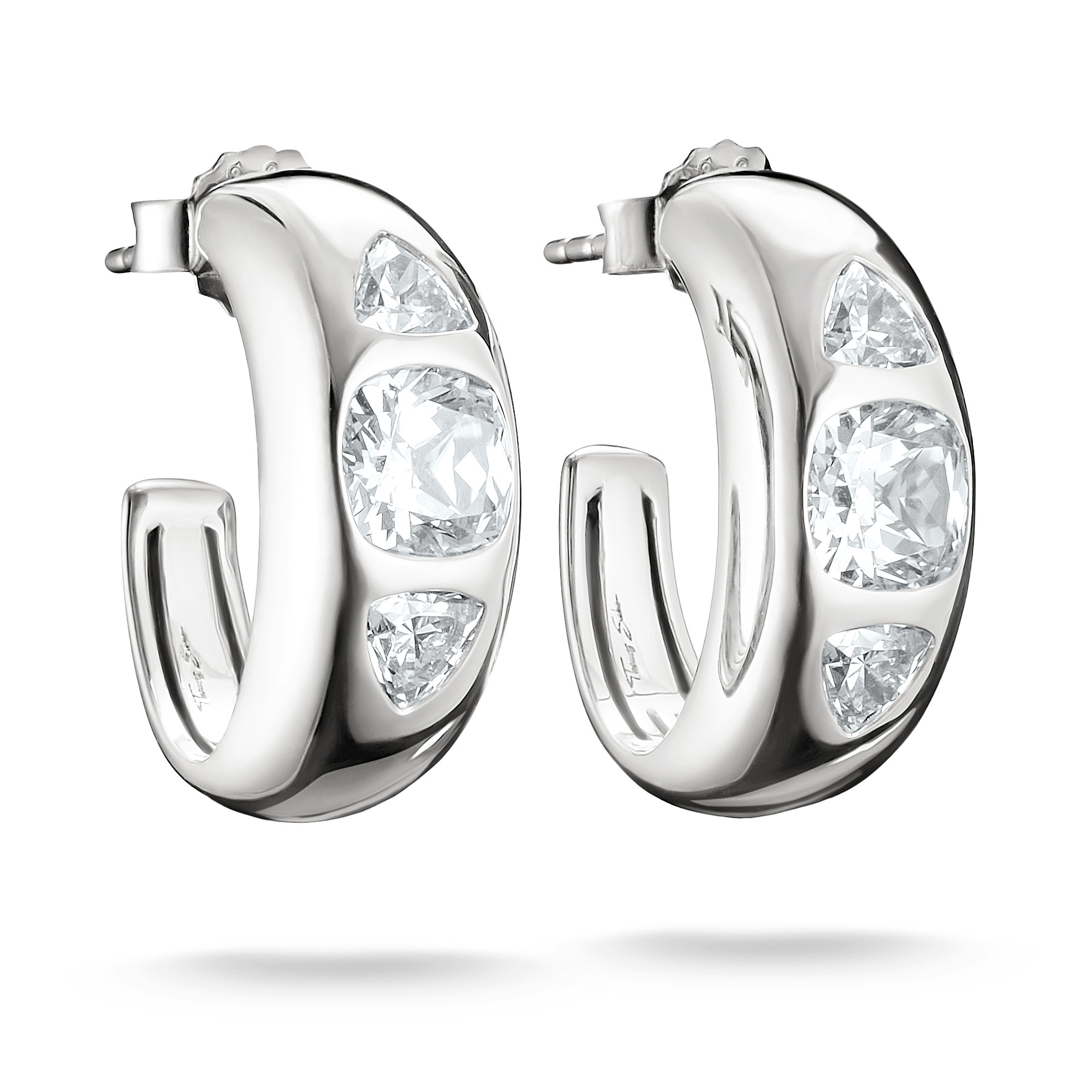 THOMAS SABO Paar Creolen "Bold Elegance Ohrringe mit Zirkoniasteinen" mit Zirkonia (synth.)