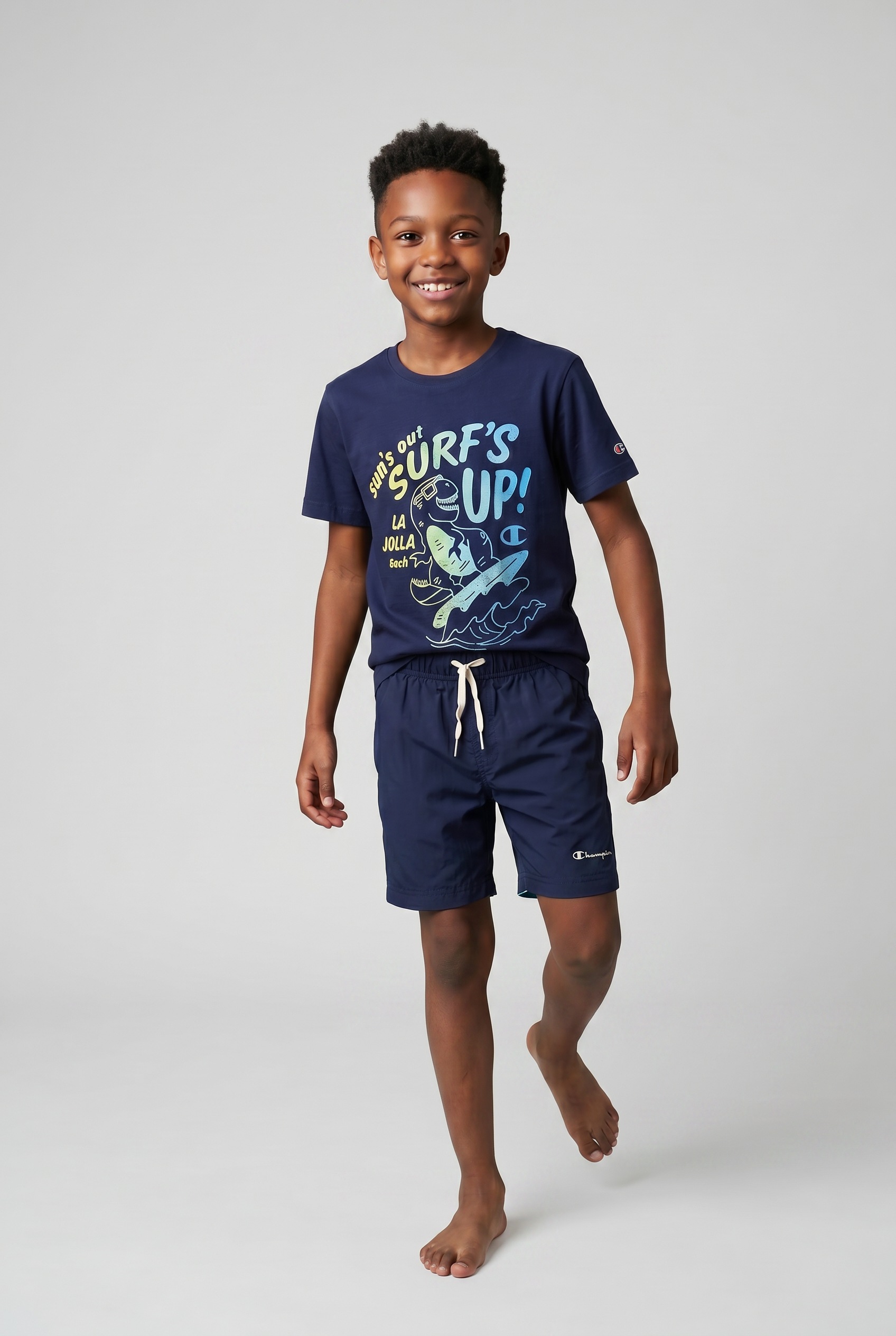 Champion T-Shirt & Shorts »Kids' Beach Set« 2 für Kinder und Jugendliche geeignet, aus Baumwolle