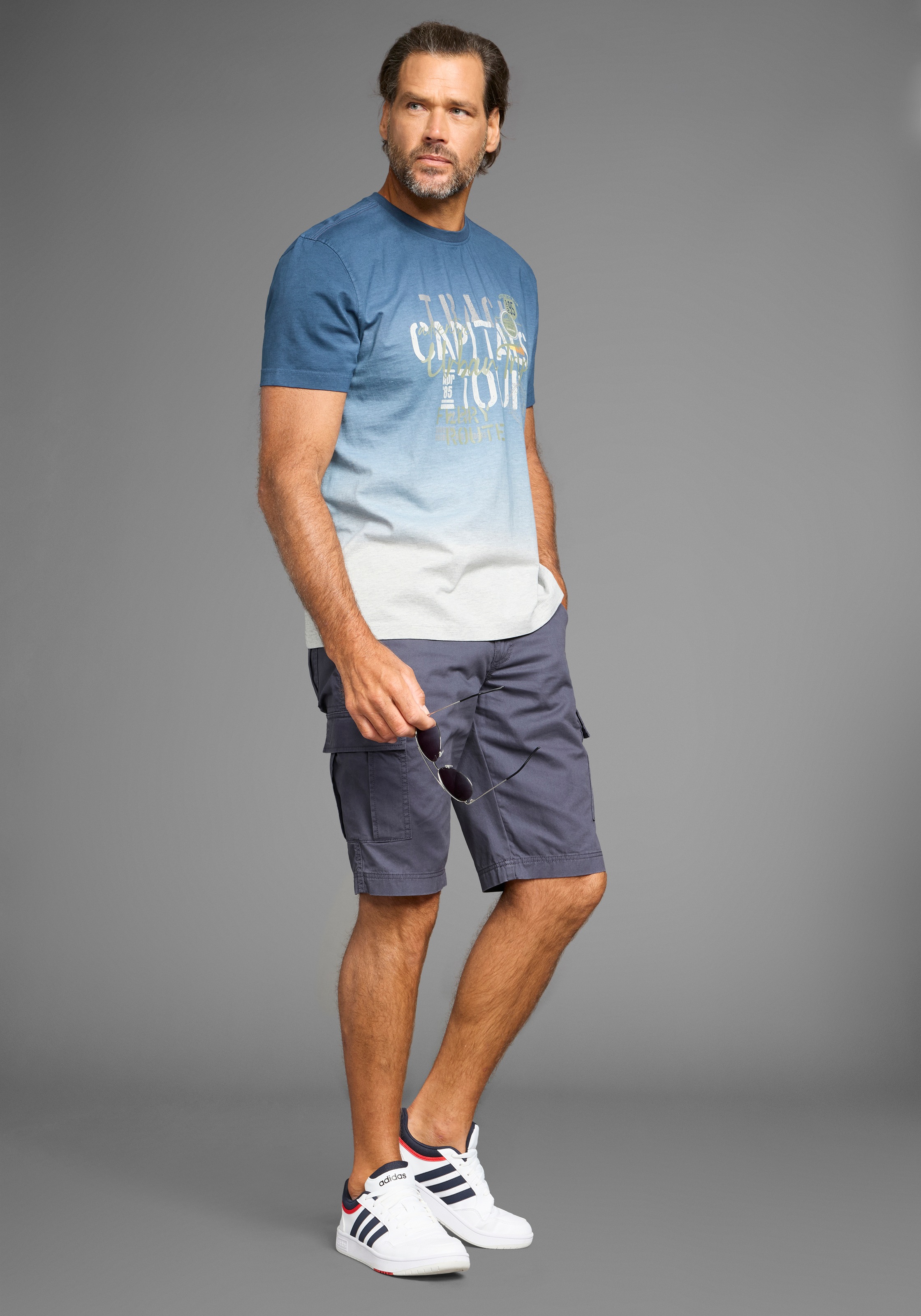 Man's World T-Shirt, Kurzarm, Regular Fit, bedrucktes Design, Rundhalsausschnitt