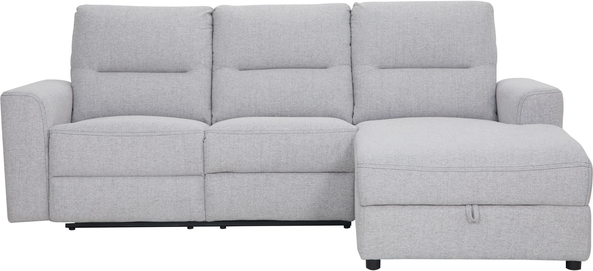 Home affaire Ecksofa »VENOIR, L-Form, 250 cm, manuelle u. elektrische Funktion (m. USB A/C)«, Stauraum unter der Recamiere, 2. Staufach, Federkern