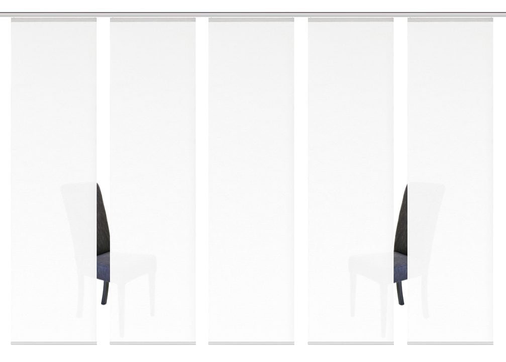 HOME WOHNIDEEN Schiebegardine »ROMA« Klettband 5 Stk. tlg. HxB: 245x60, inkl. Befestigungszubehör