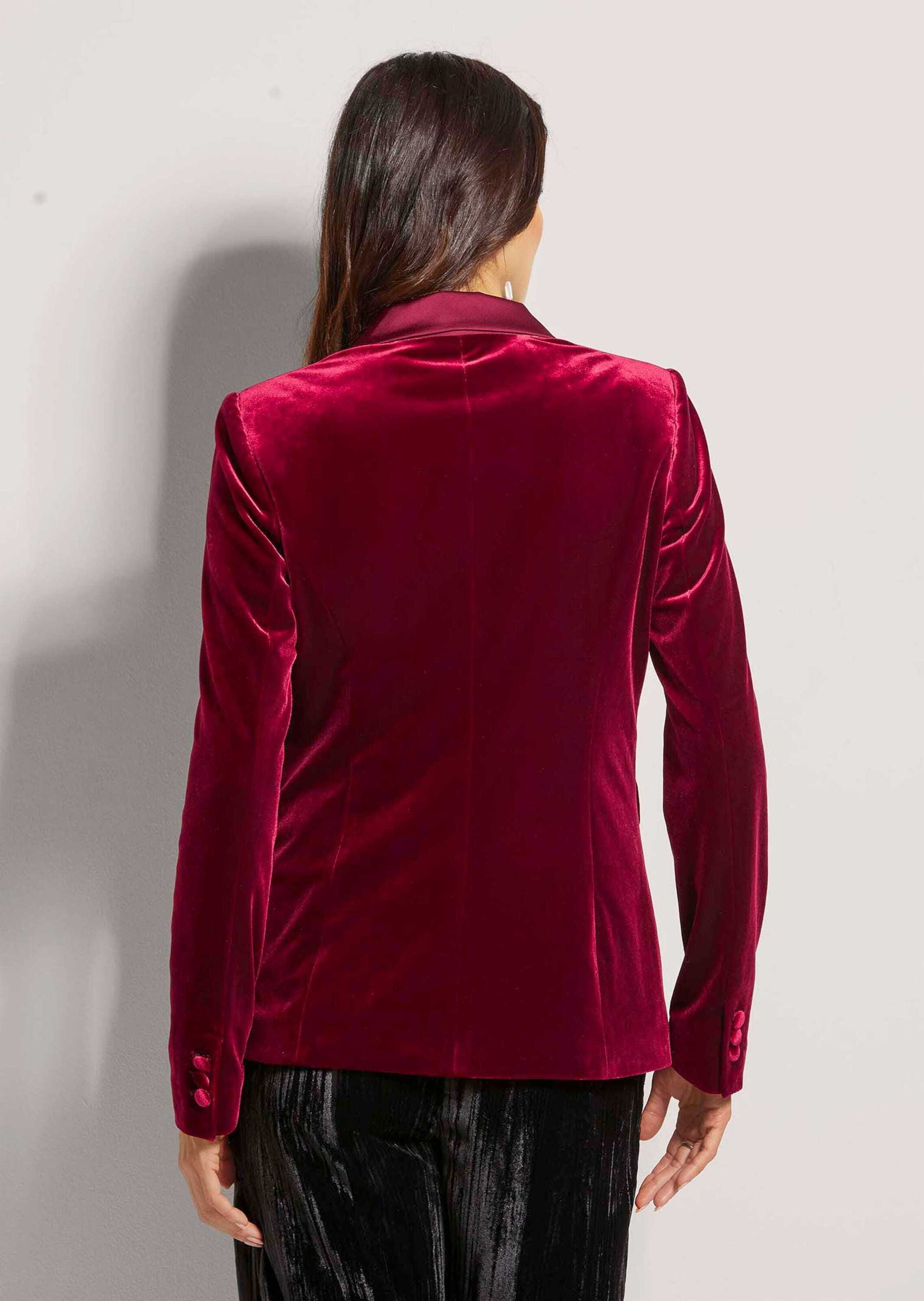 MADELEINE Longblazer »Samtjacke Samtblazer mit Reverskragen«