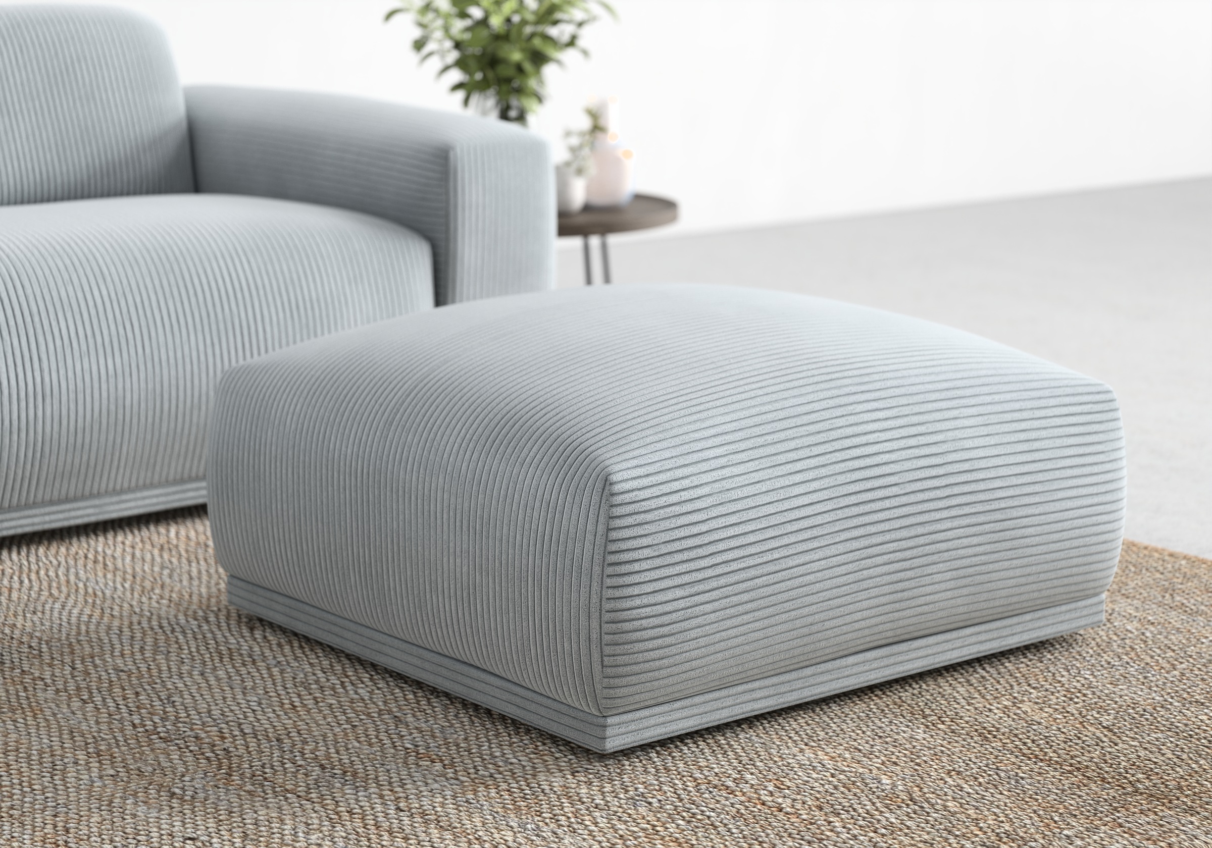 TRENDMANUFAKTUR Hocker »Braga, mit hochwertigem Kaltschaum, quadratisch, in Cord erhältlich«, (1 St.), moderner Polsterhocker, 85/42/85 cm (B/H/T)