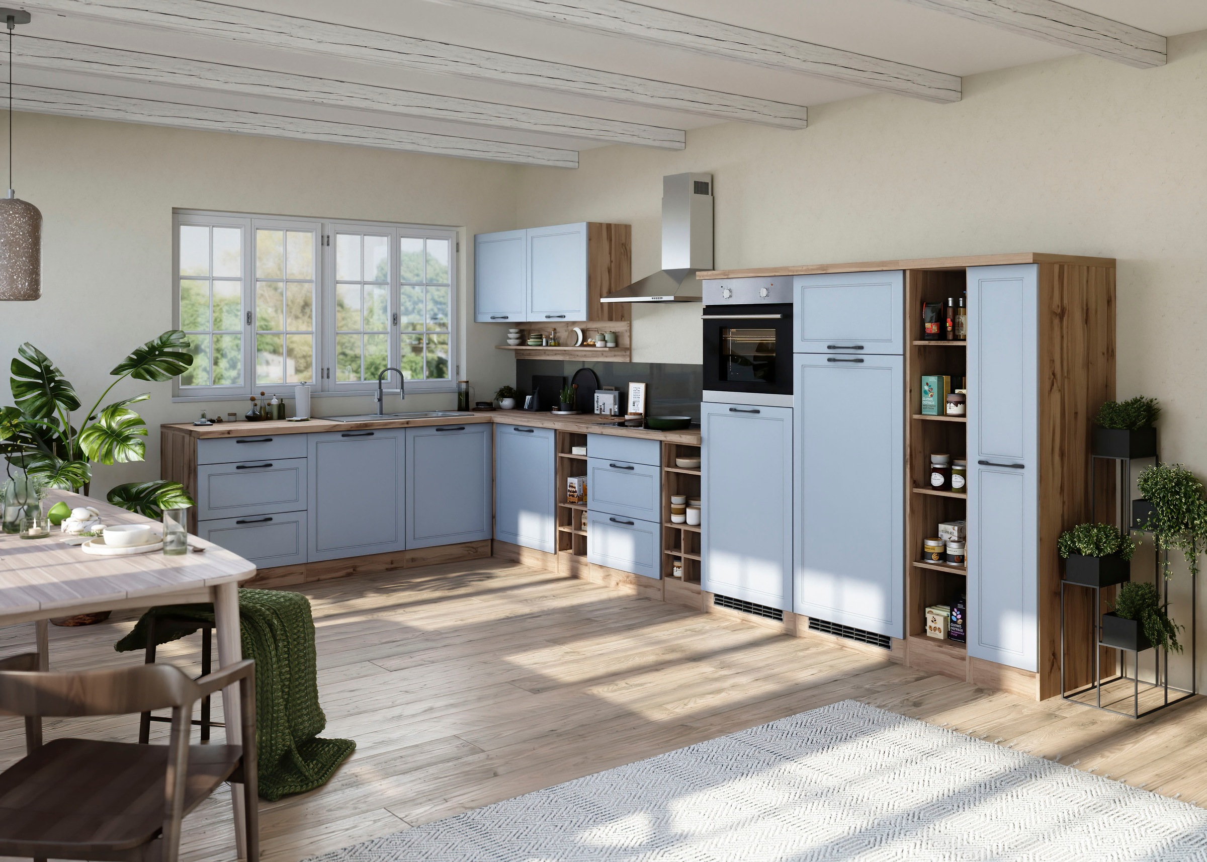 KOCHSTATION Winkelküche »KS-Lana«, Stellbreite 240/420 cm, wahlweise mit E-Geräten