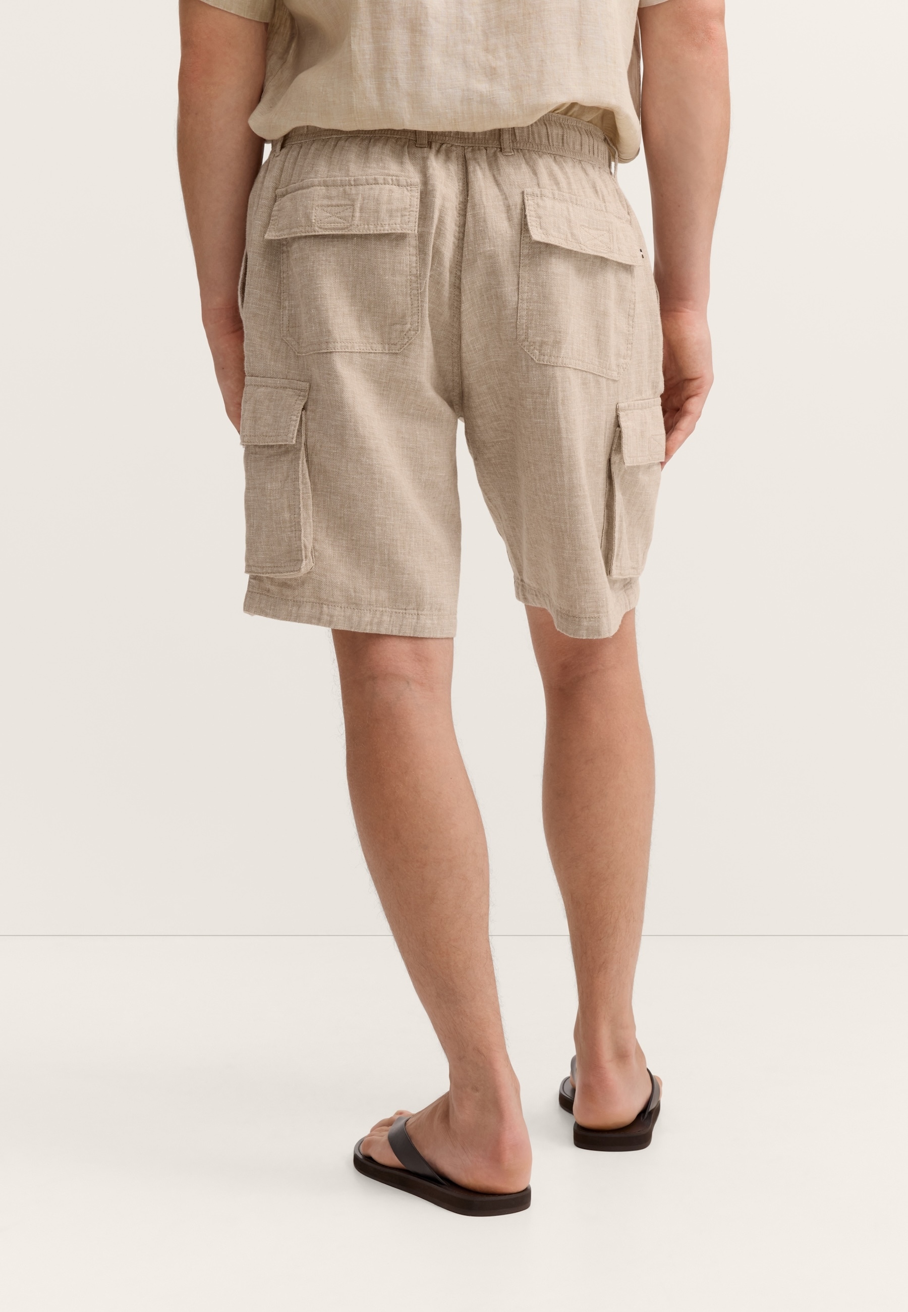 bugatti Bermudas  Leinen-Mix mit Kargo-Taschen