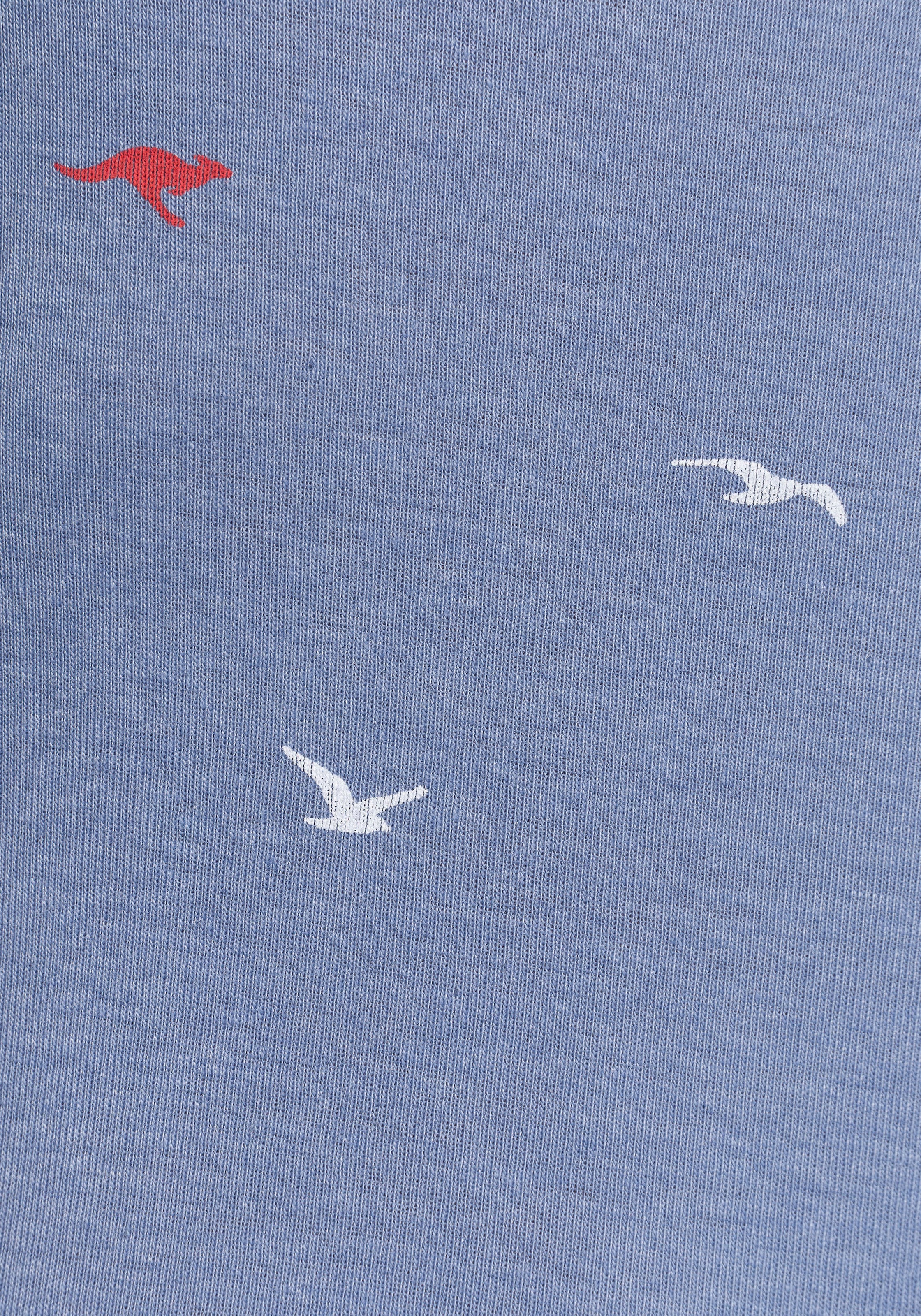 KangaROOS Langarmshirt, mit süßem Pünktchen, Vogel und Anker Allover-Print  bei ♕