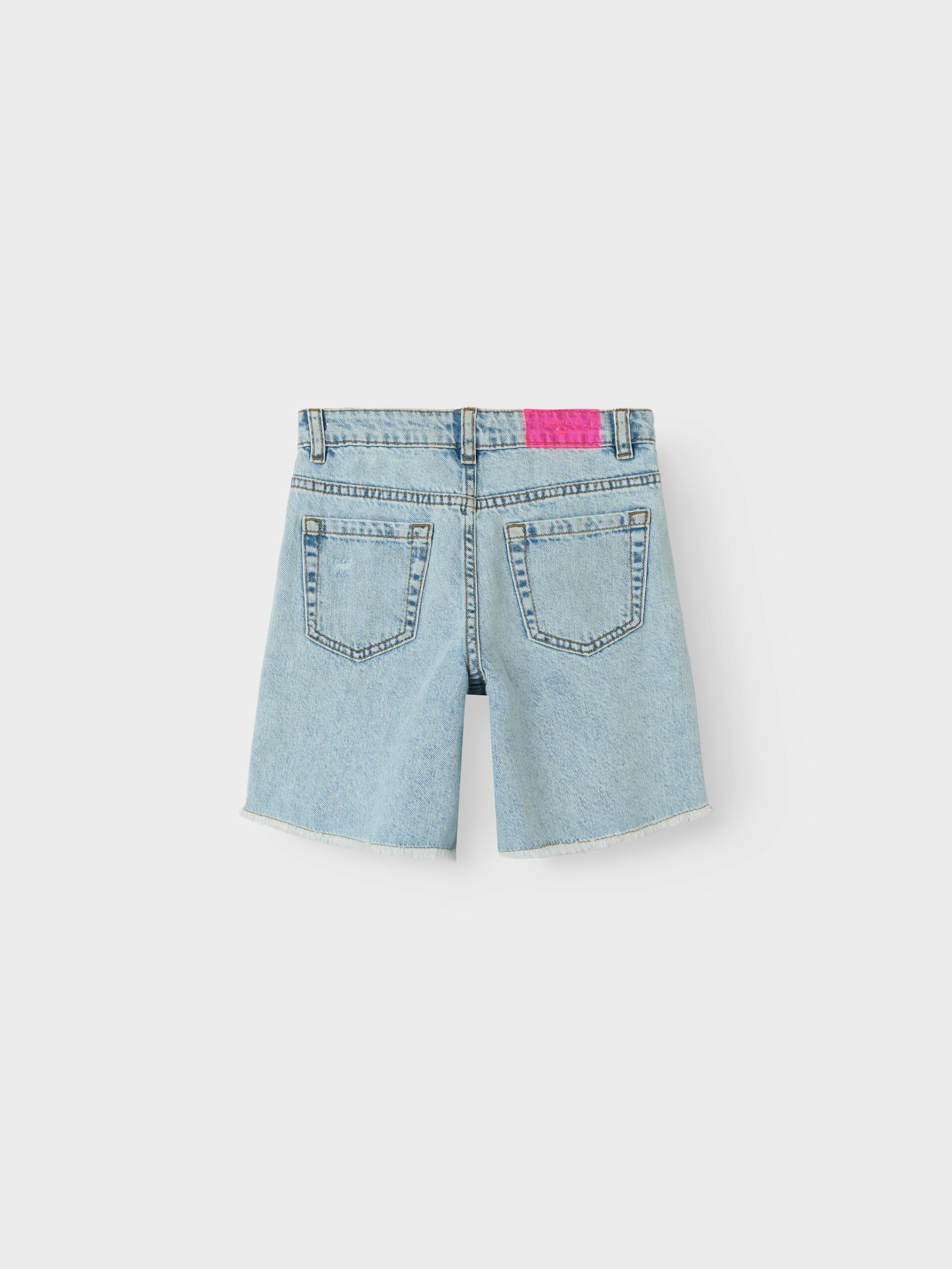 Name It Jeansbermudas »NKFBELLA HW WIDE DNM SHORTS 1488-BE NOOS« Baumwolle, ausgefranster Saum