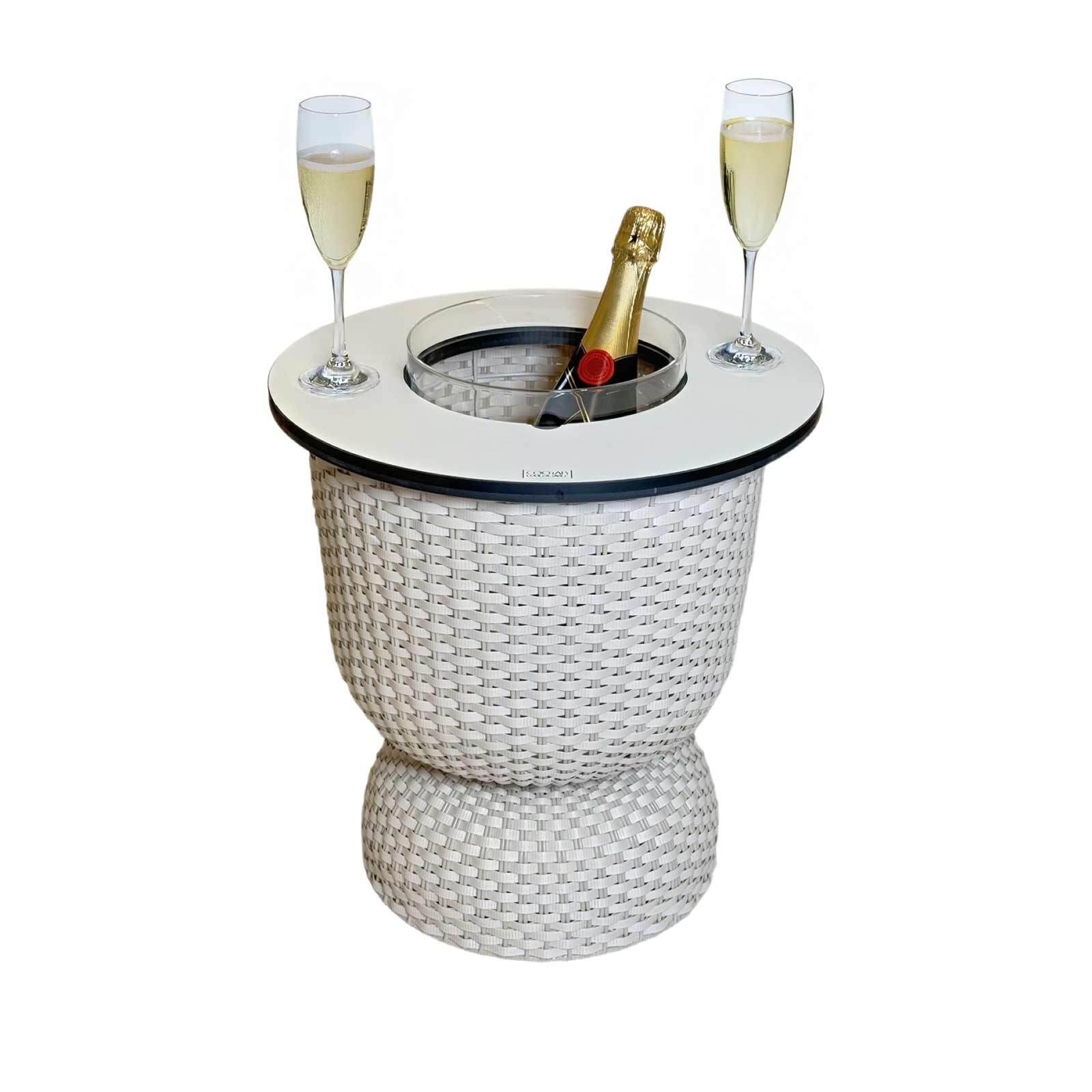 COOTAB COOLER TABLE 3-in-1 Loungetisch mit Acryl-Kühler Paris 43 cm