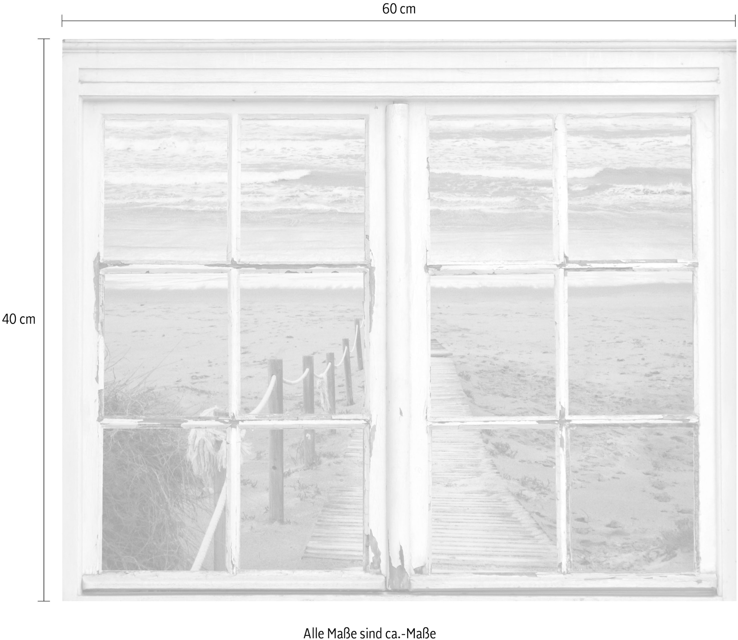 queence Wandsticker »Weg ins Meer«, Wandsticker, Wandbild, selbstklebend, Meer, Wasser