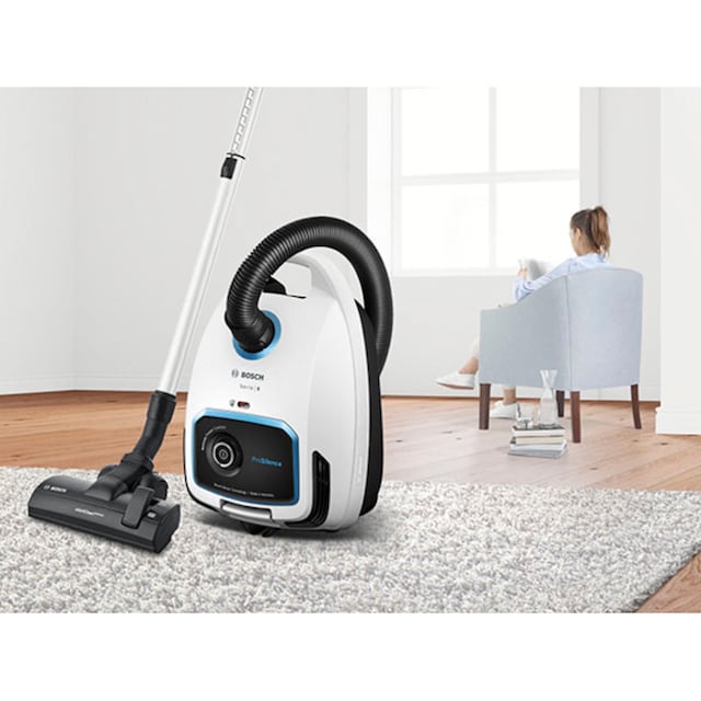 BOSCH Bodenstaubsauger »ProSilence Serie 6, weiß, BGL6TSIL«, 700 W, mit  Beutel, besonders leise, HEPA Filter, 10 Jahre Motorgarantie mit 3 Jahren  XXL Garantie