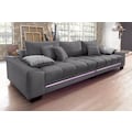 Mr. Couch Big-Sofa, wahlweise mit Kaltschaum (140kg Belastung/Sitz), mit RGB-LED-Beleuchtung und Bluetooth-Soundsystem