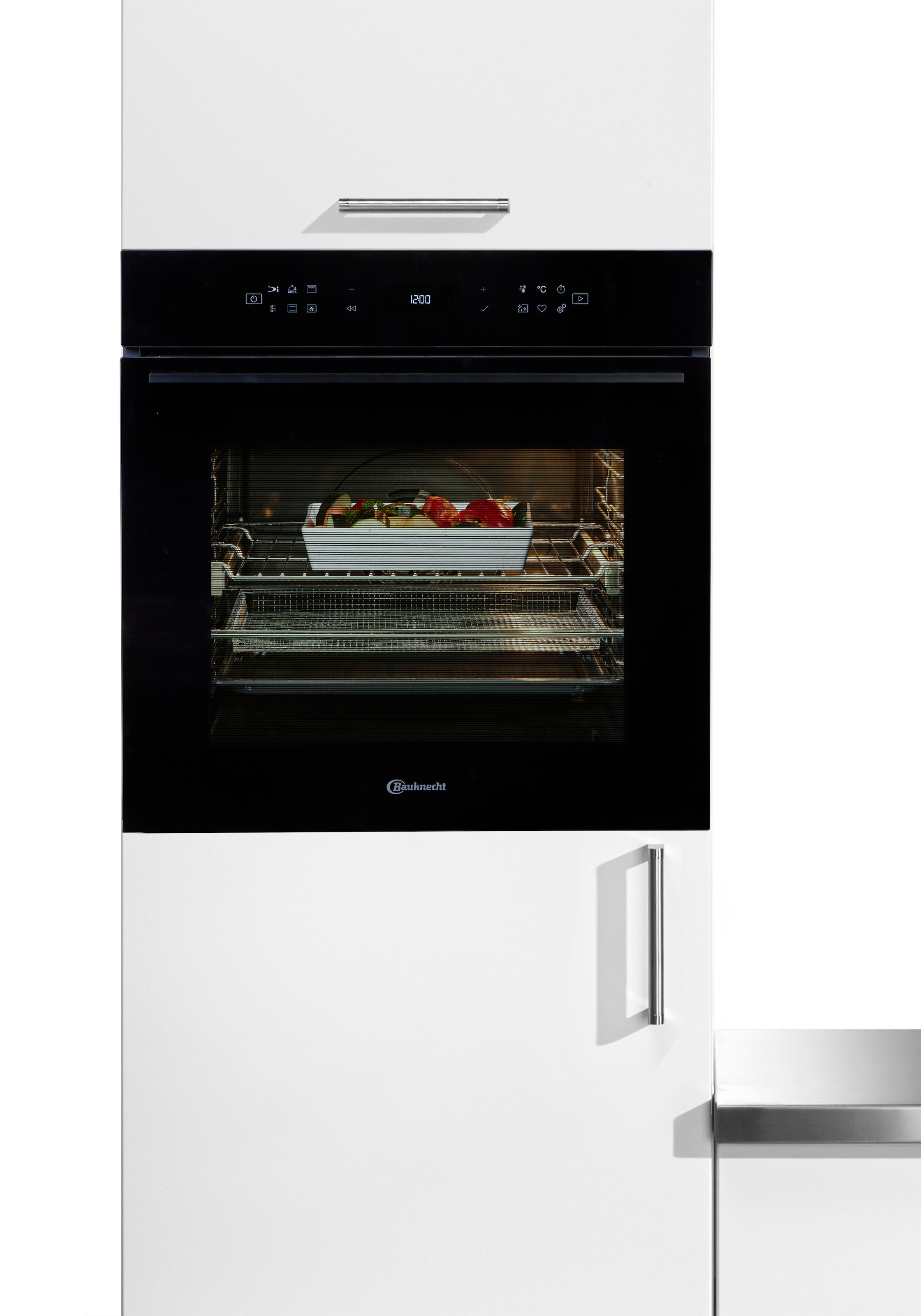 BAUKNECHT Pyrolyse Backofen »BBI7 310C PIZZA« mit 1-fach-Teleskopauszug mit Pyrolyse-Selbstreinigung Restaurant-Pizza daheim: 310°C Pizza-Funktion inkl. Pizzastein
