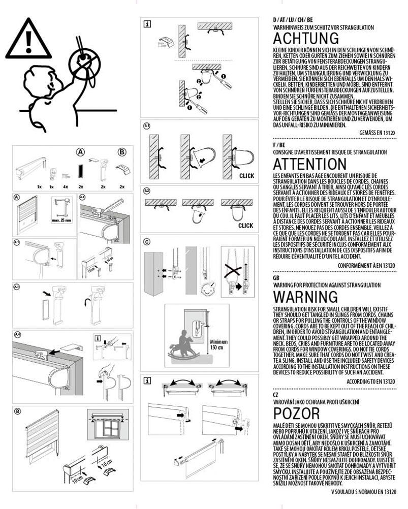 GARDINIA Doppelrollo »EASYFIX Doppelrollo mit Montageschiene« blickdicht ohne Bohren Schraubmontage möglich