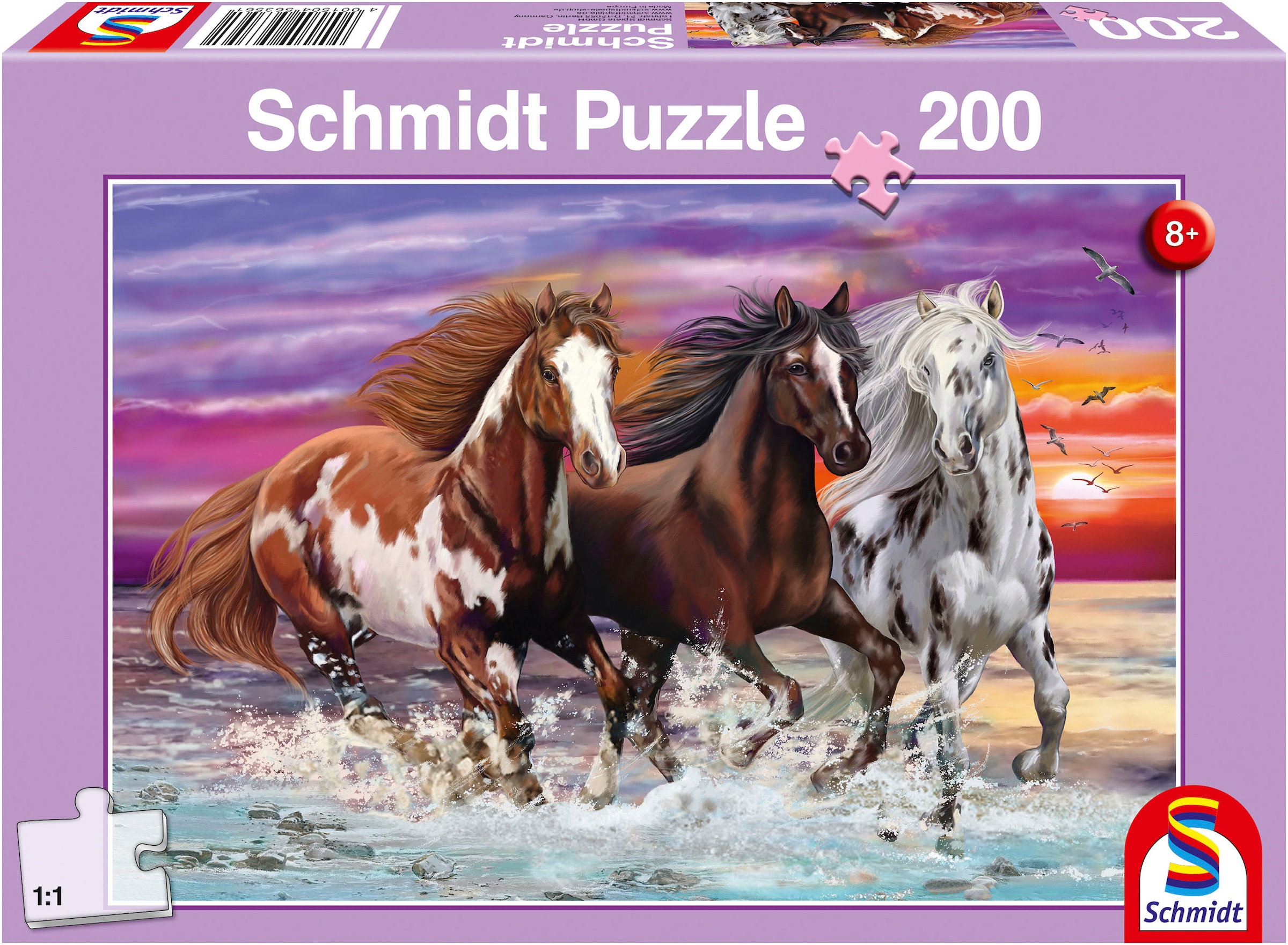 Puzzle »Wildes Pferde-Trio«, (200 tlg.)