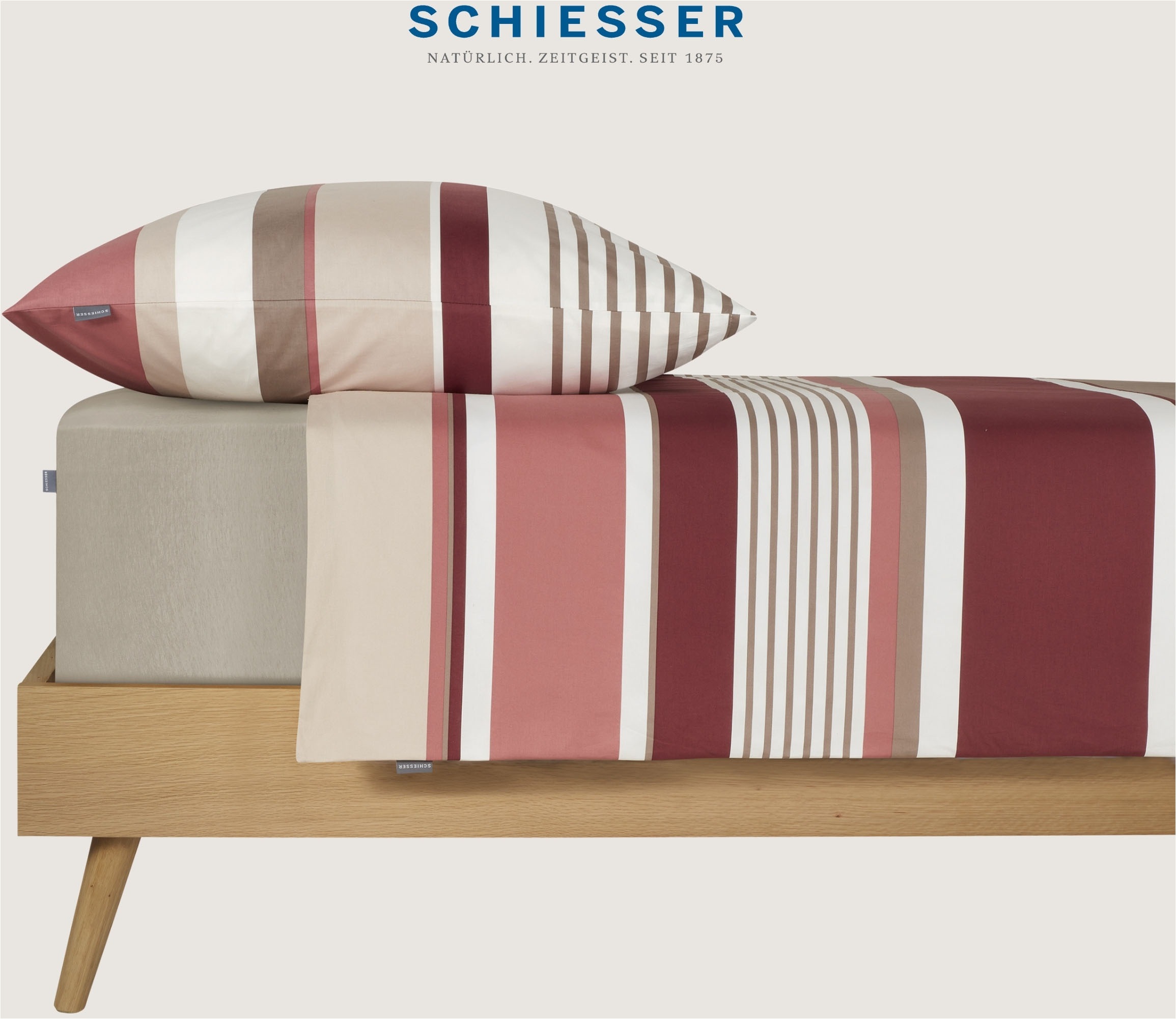 Schiesser Bettwäsche »Rexo aus weicher Baumwolle mit Streifen«, Made in Green