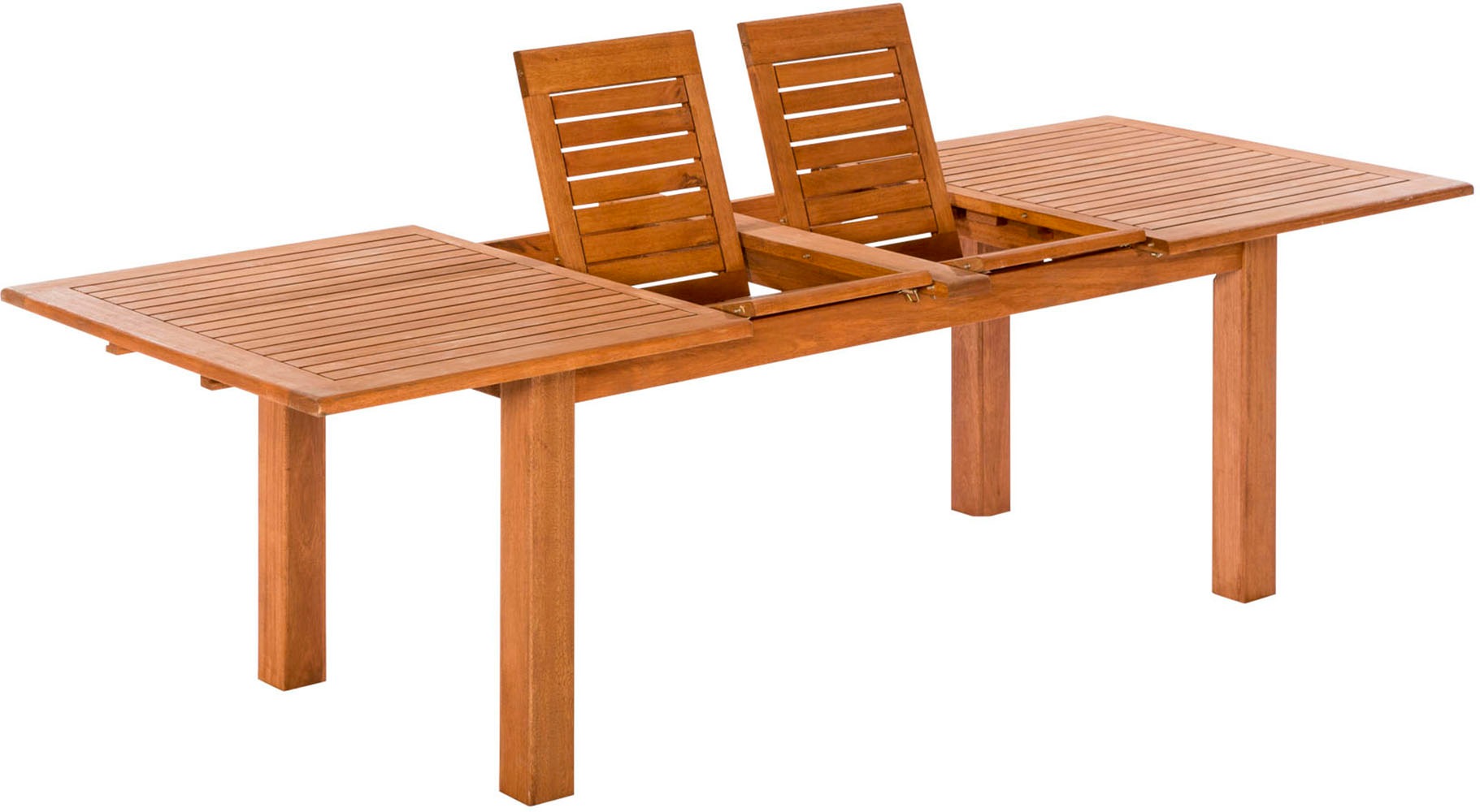 MERXX Garten-Essgruppe »»Arrone«« Set, Tisch doppelt ausziehbar: 100x 180/220/260x 75 cm, 9 Stk. tlg. Sesselbeine aus Akazienholz, Beine 9x9 cm, Tischplatte 3 cm