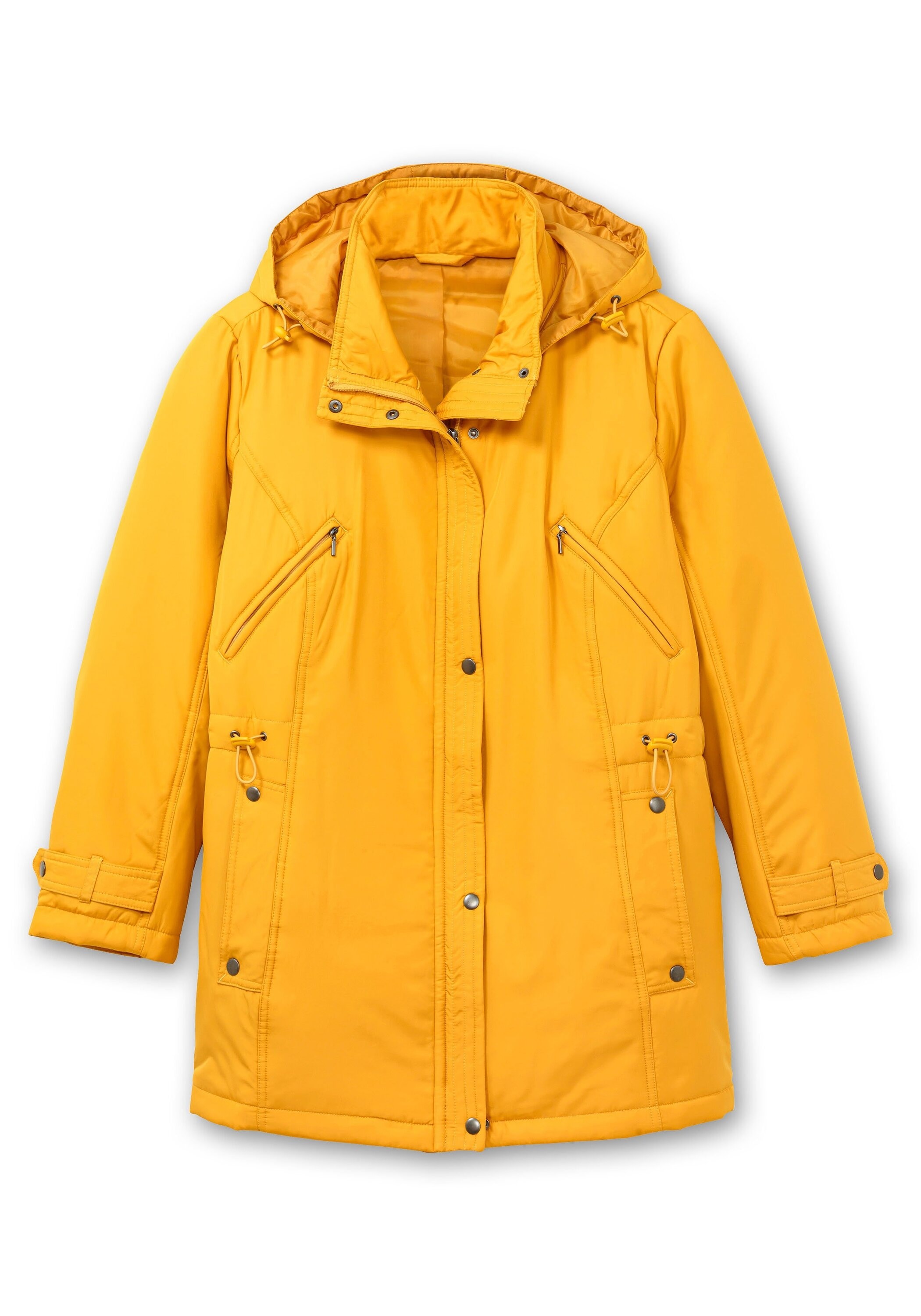 Sheego Steppjacke »Steppjacke mit Kapuze und Kontrastdetails«