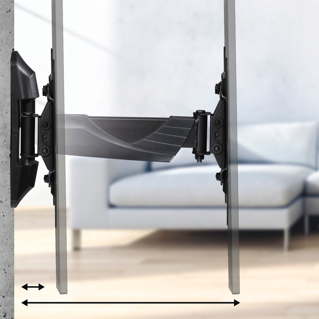 Hama TV-Wandhalterung »Halterung, schwenkbar, neigbar 48 - 127 cm (19" - 50")« bis 122 cm Zoll max. 35 kg