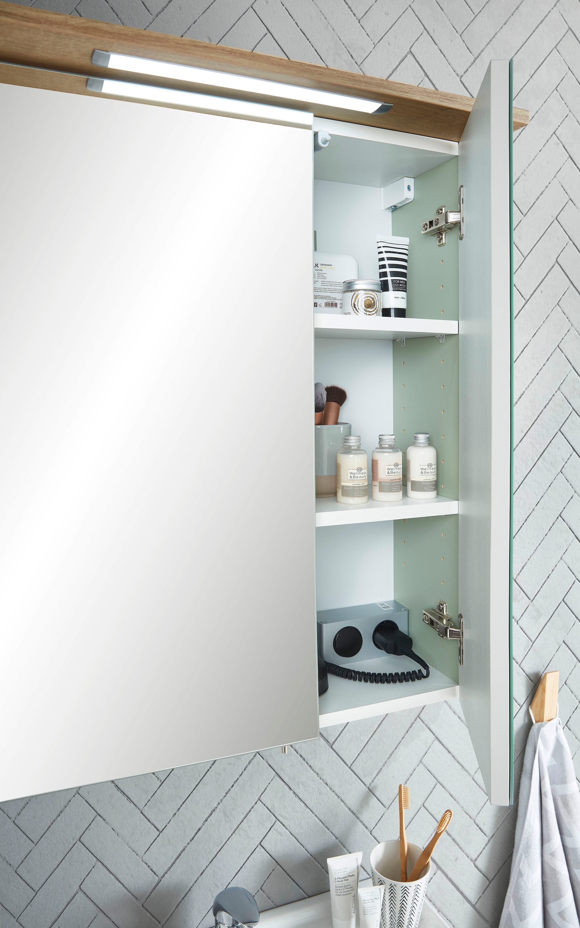 Garantie 60 »Quickset Spiegelschrank Breite mit 963«, | Badmöbel-Set Waschbeckenunterschrank PELIPAL kaufen XXL (2 Jahren cm, 3 online und St.),