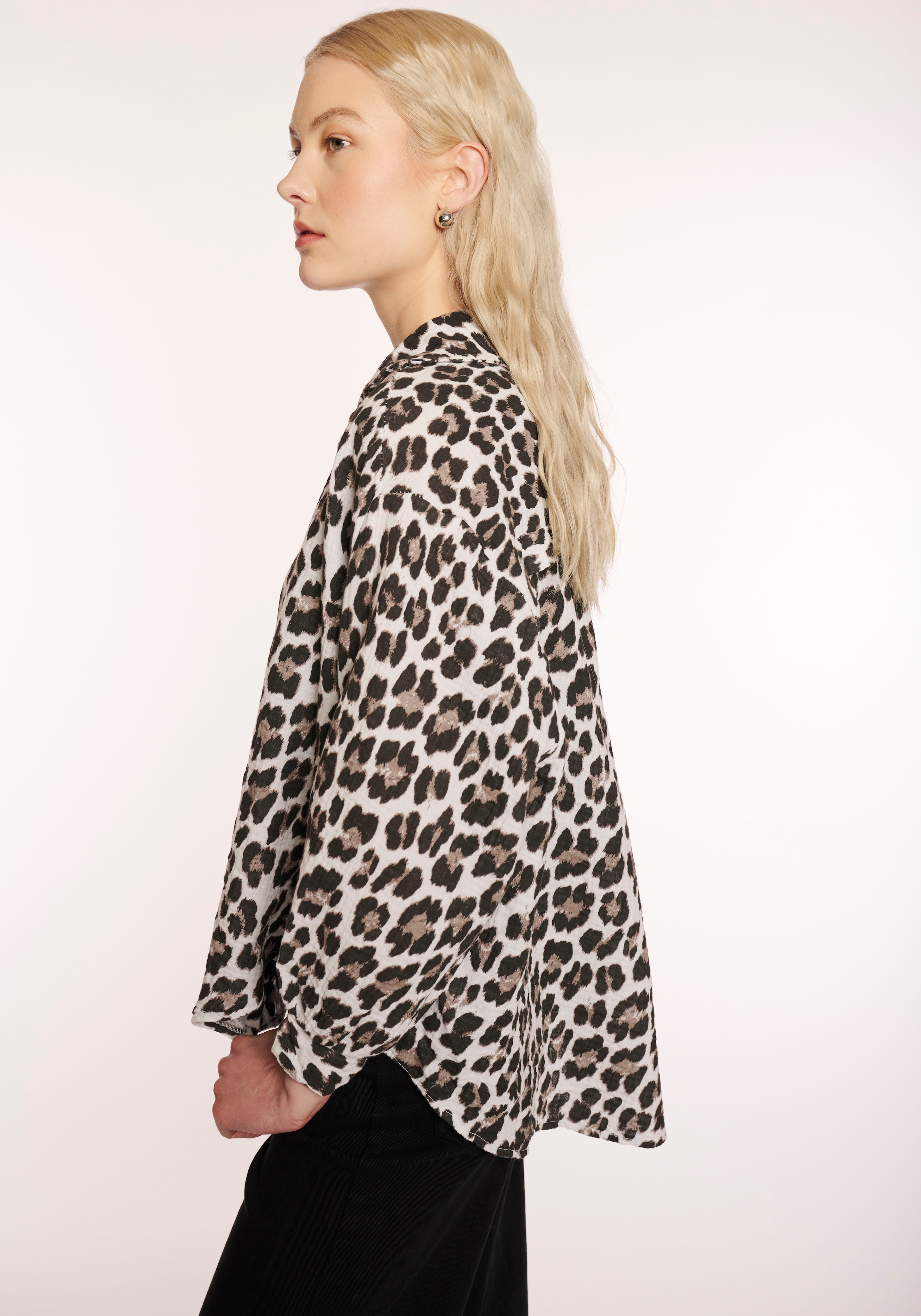 HaILY’S Druckbluse »LS C BL Le44ony«, aus Musselin