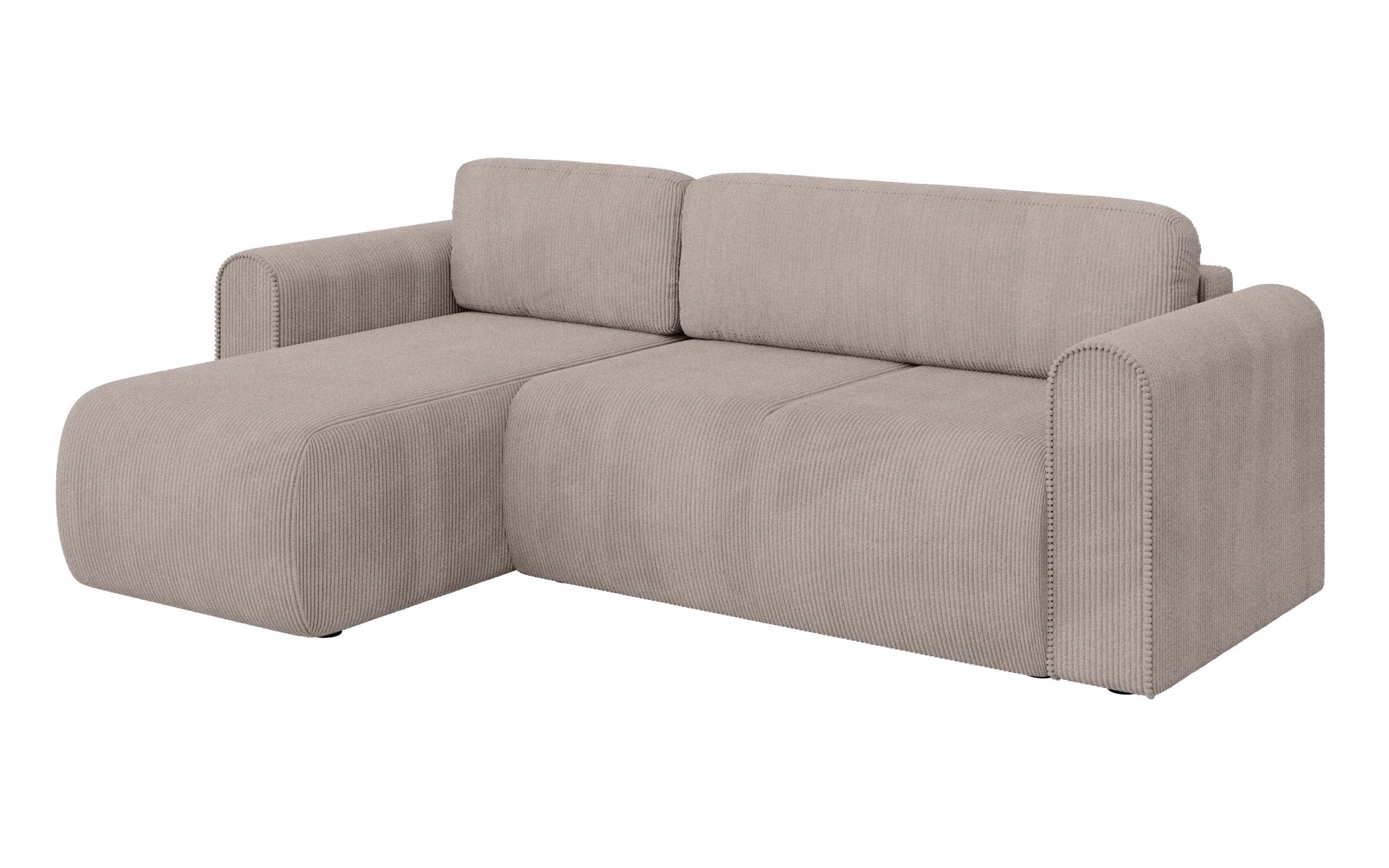 INOSIGN Ecksofa »Zacharia wahlweise Schlafsofa mit Bettkasten, B/T/H 250/166/86 cm«, L-Form mit Wellenunterfederung, Recamiere beidseitig montierbar