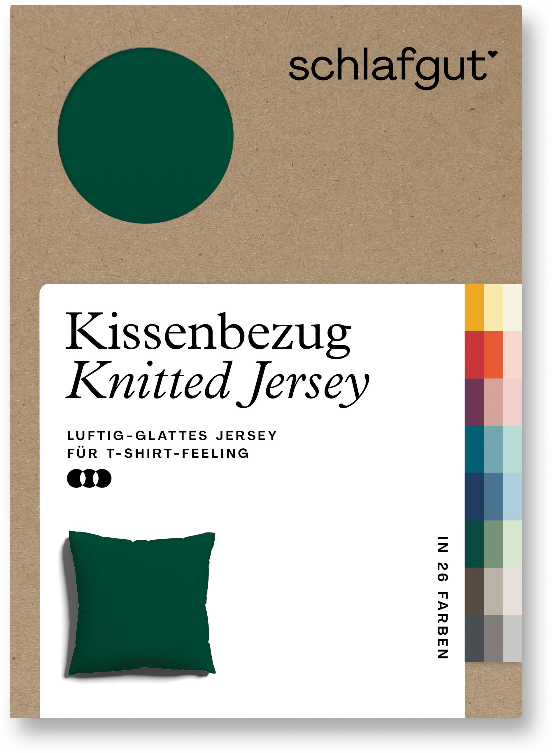 Kissenbezug »Knitted Jersey aus Bio-Baumwolle mit Elasthan, bügelfrei,«, (1 St.),...