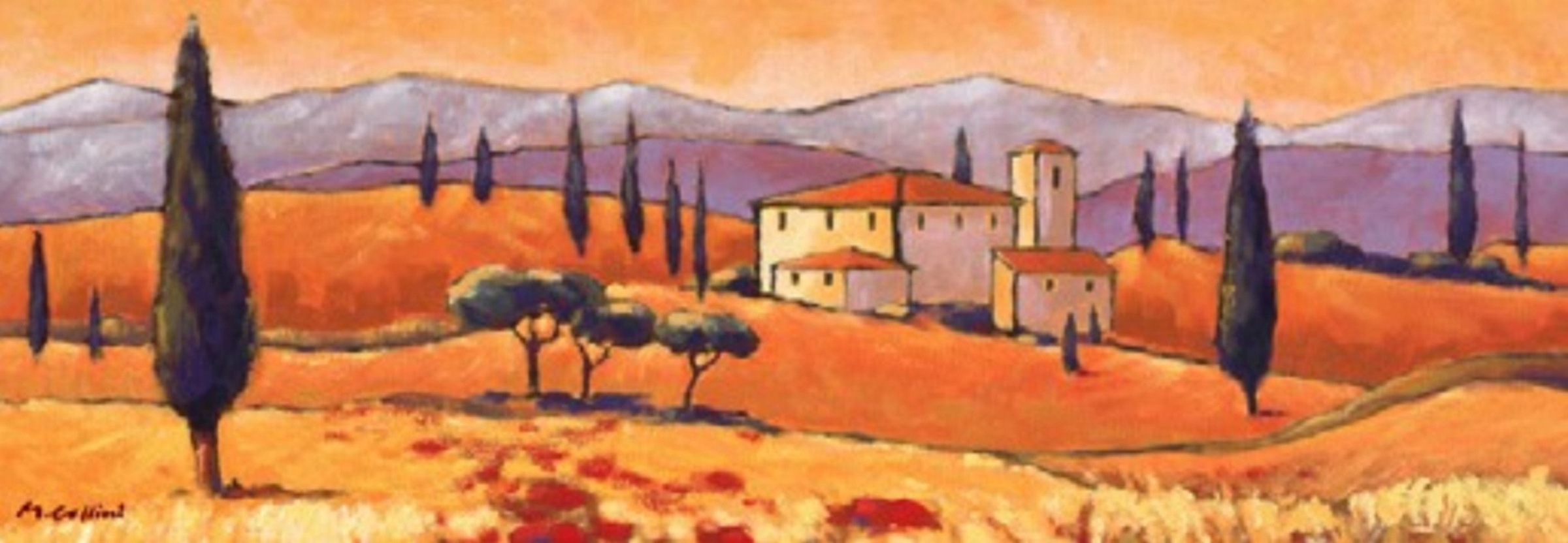 Home affaire Kunstdruck »Toskanische Landschaft«, 100/35 cm kaufen