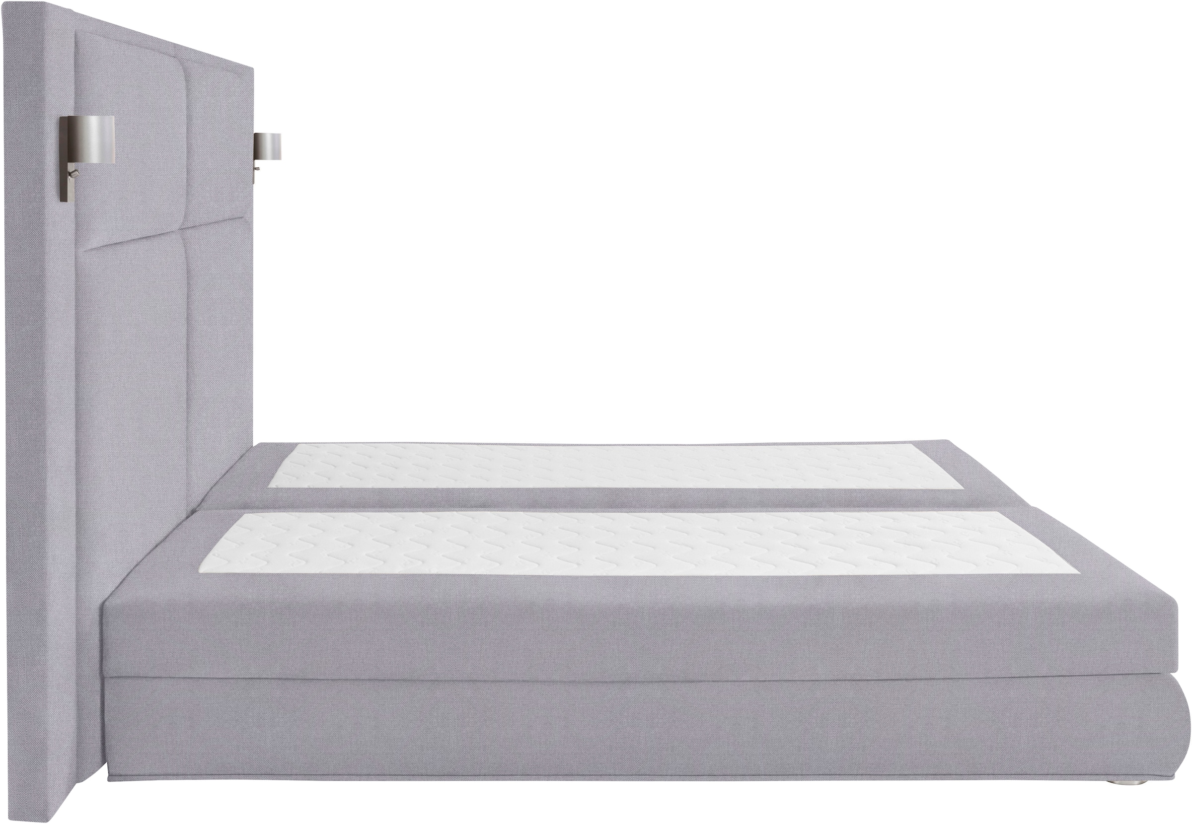 COLLECTION AB Boxspringbett »Copenhagen«, inklusive Bettkasten, Topper, wahlweise mit LED-Beleuchtung