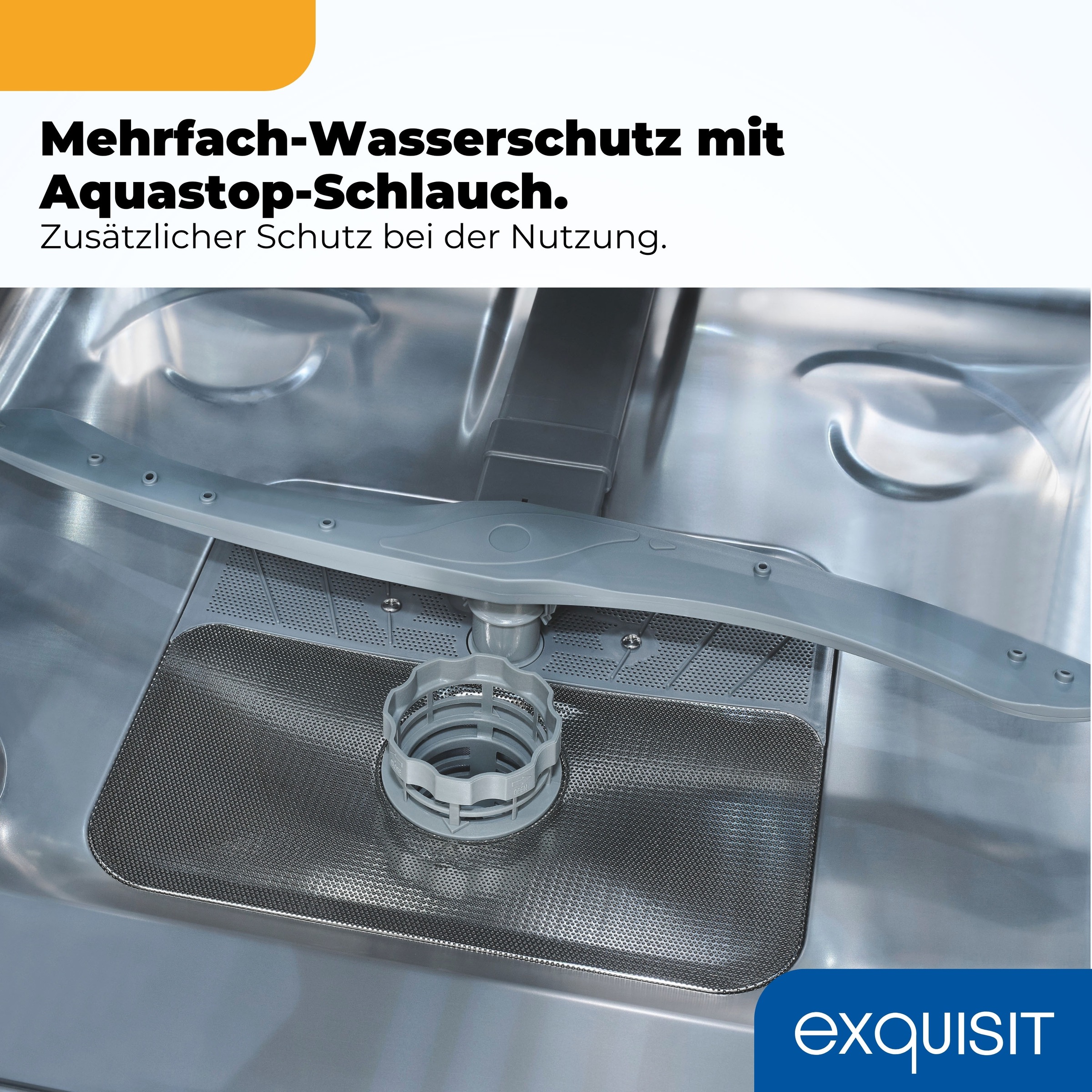 exquisit vollintegrierbarer Geschirrspüler 9614 »EGSP9614-E-030A inox« 9,5 l 14 tlg. Maßgedecke 14 Maßgedecke & flüsterleise 42 dB – stark und angenehm ruhig