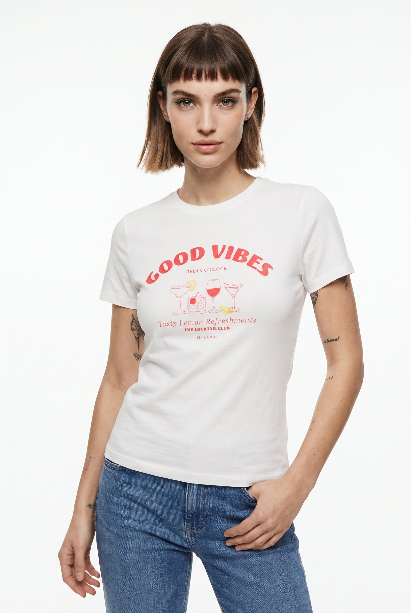 ONLY T-Shirt »ONLVIVVI S/S TEE BOX JRS« Baumwolle, Rundhals