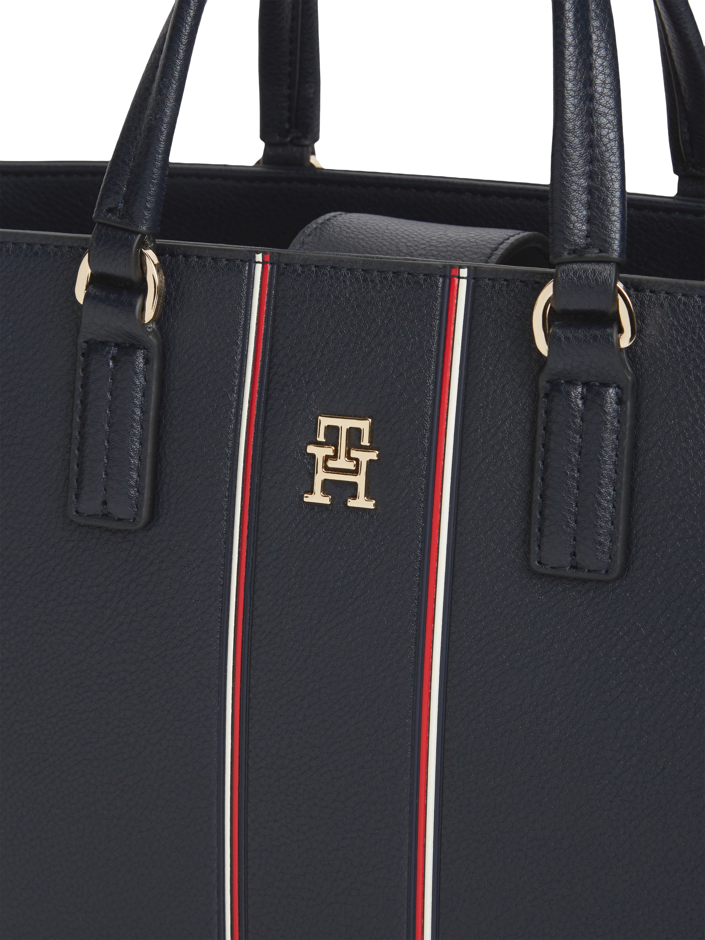 Tommy Hilfiger Henkeltasche »TH DAILY SATCHEL CORP« Damen Handtasche, Tragetasche, Umhängetasche, Streifen in Tommy Farben