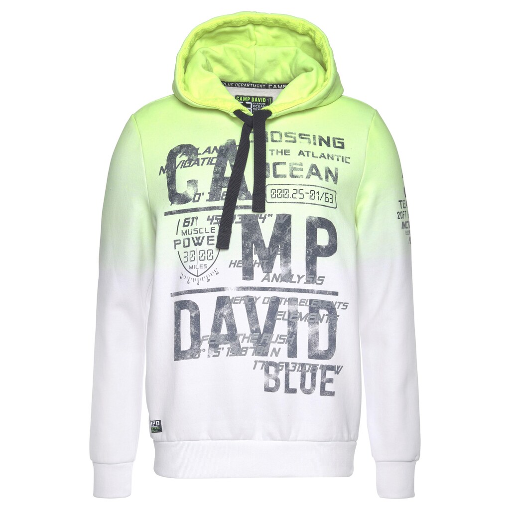 CAMP DAVID Kapuzensweatshirt, mit großem Logodruck
