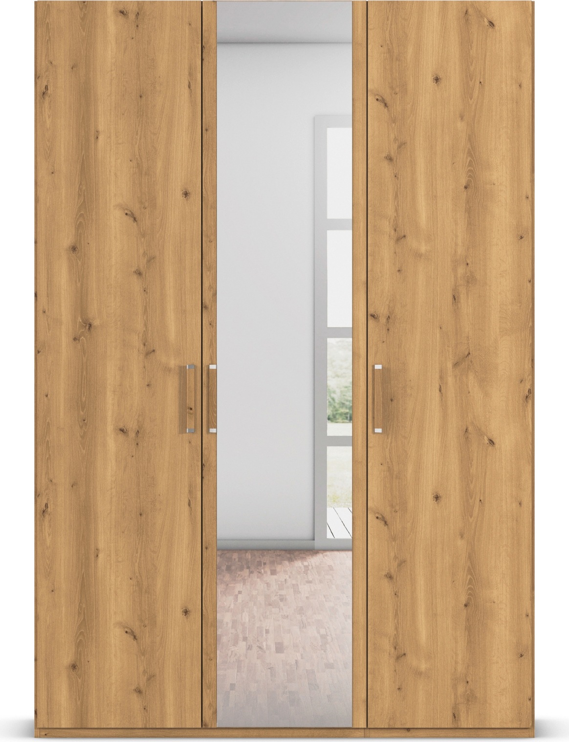rauch Drehtürenschrank »Kleiderschrank Schrank Garderobe Schlafzimmerschrank EVELYN«, (in 2 Höhen 197 oder 210 cm erhältlich), in elegantem Stil, viel Stauraum 3 Breiten und 2 Höhen MADE IN GERMANY