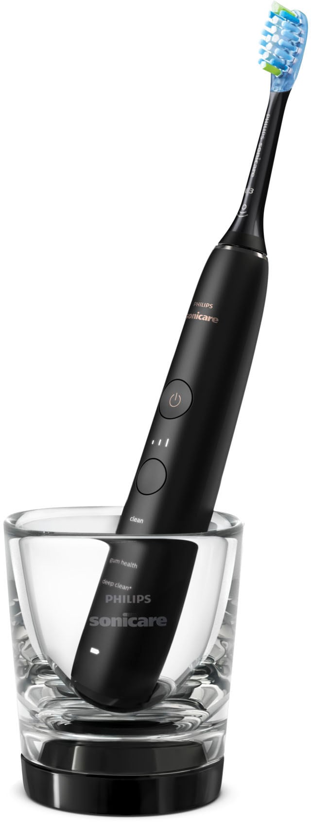 Philips Sonicare Elektrische Zahnbürste »HX9914«, 2 St. Aufsteckbürsten, DiamondClean Premium Schallzahnbürste, Doppelpack inkl. Ladeglas