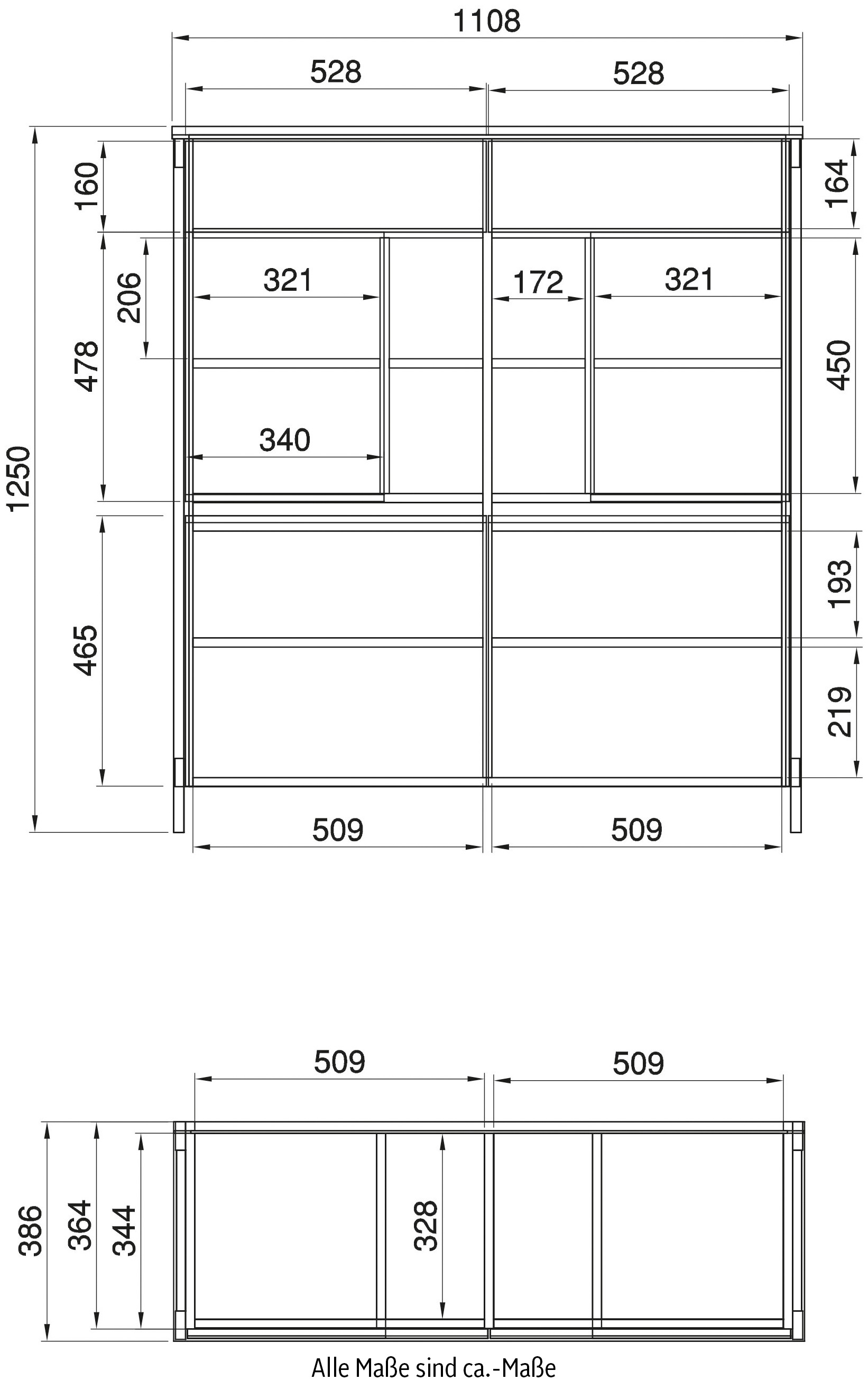 Home affaire Highboard »Stranda, moderner Schrank, Stauraumelement im Scandic-Style« elegante Rahmenoptik, ausreichend Stauraum, vielseitig einsetzbar