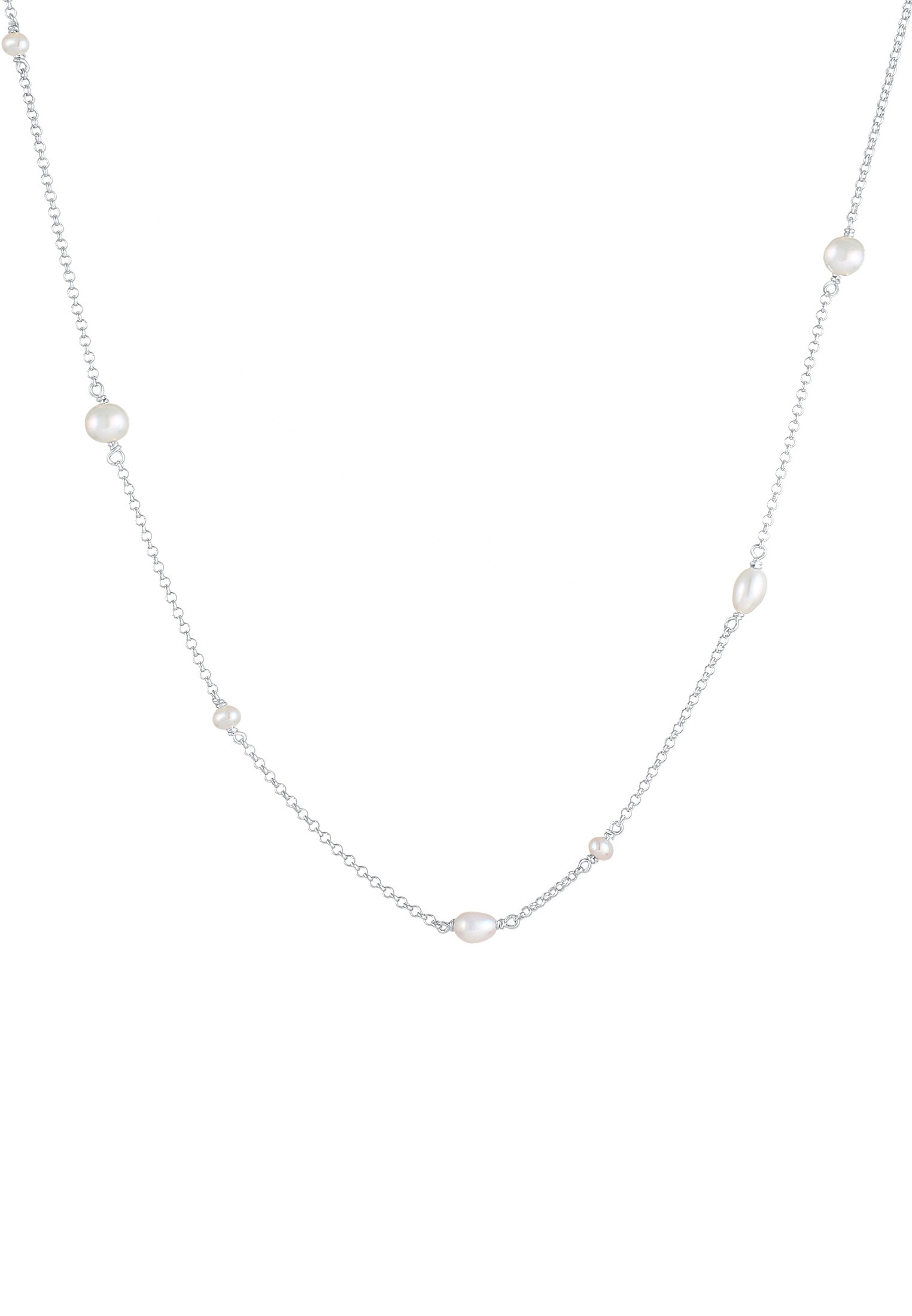 Elli Silberkette »Halskette Süßwasserzuchtperlen 925 Sterling Silber«