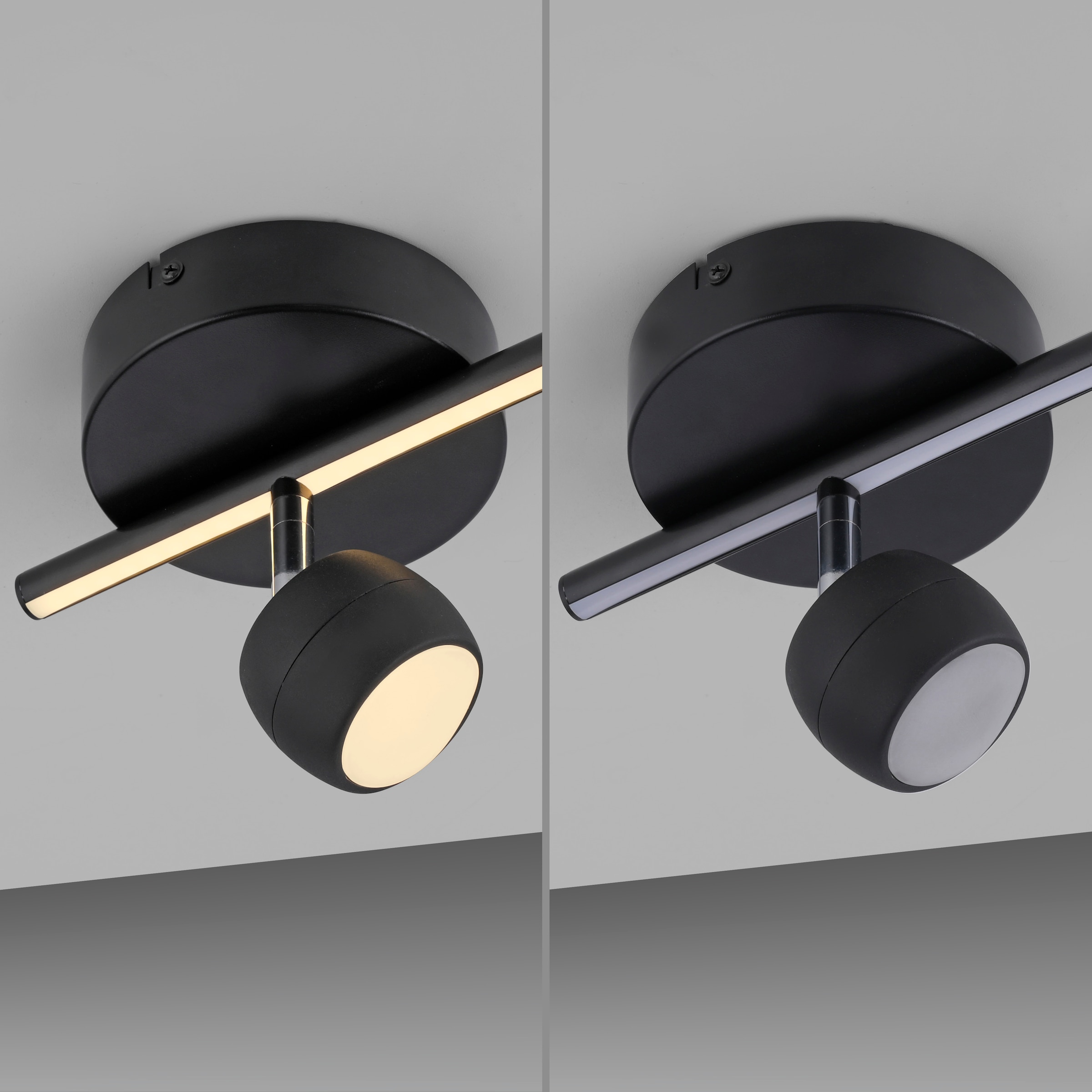 JUST LIGHT LED Deckenleuchte »JARIK« LED-Board 1 Stk. Warmweiß Serienschalter: Alles / Spots / Profile, getrennt schaltbar