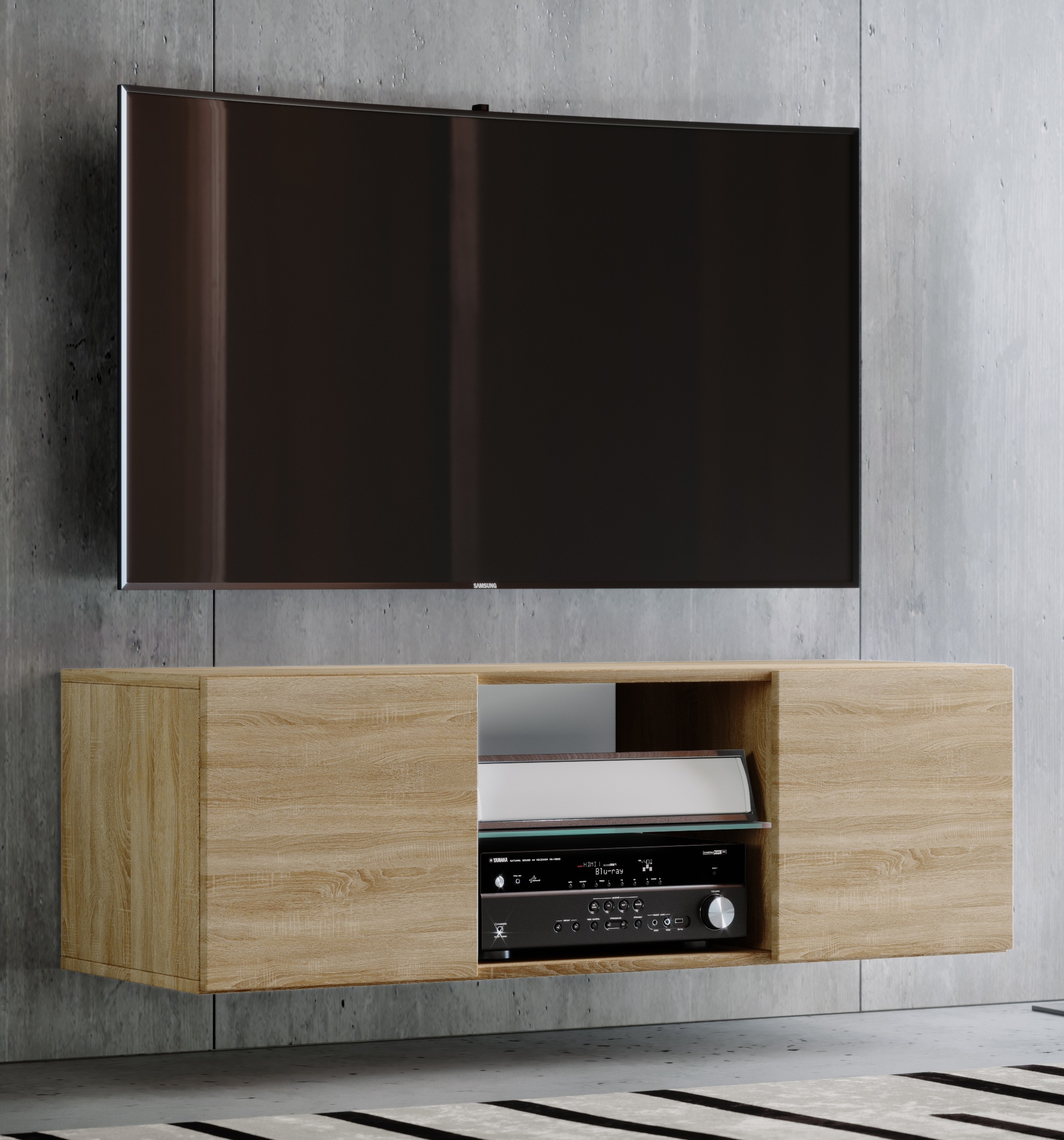 VCM Wohnzimmertisch »Holz TV Wand Hänge Lowboard Fernsehschrank Jusa 95«