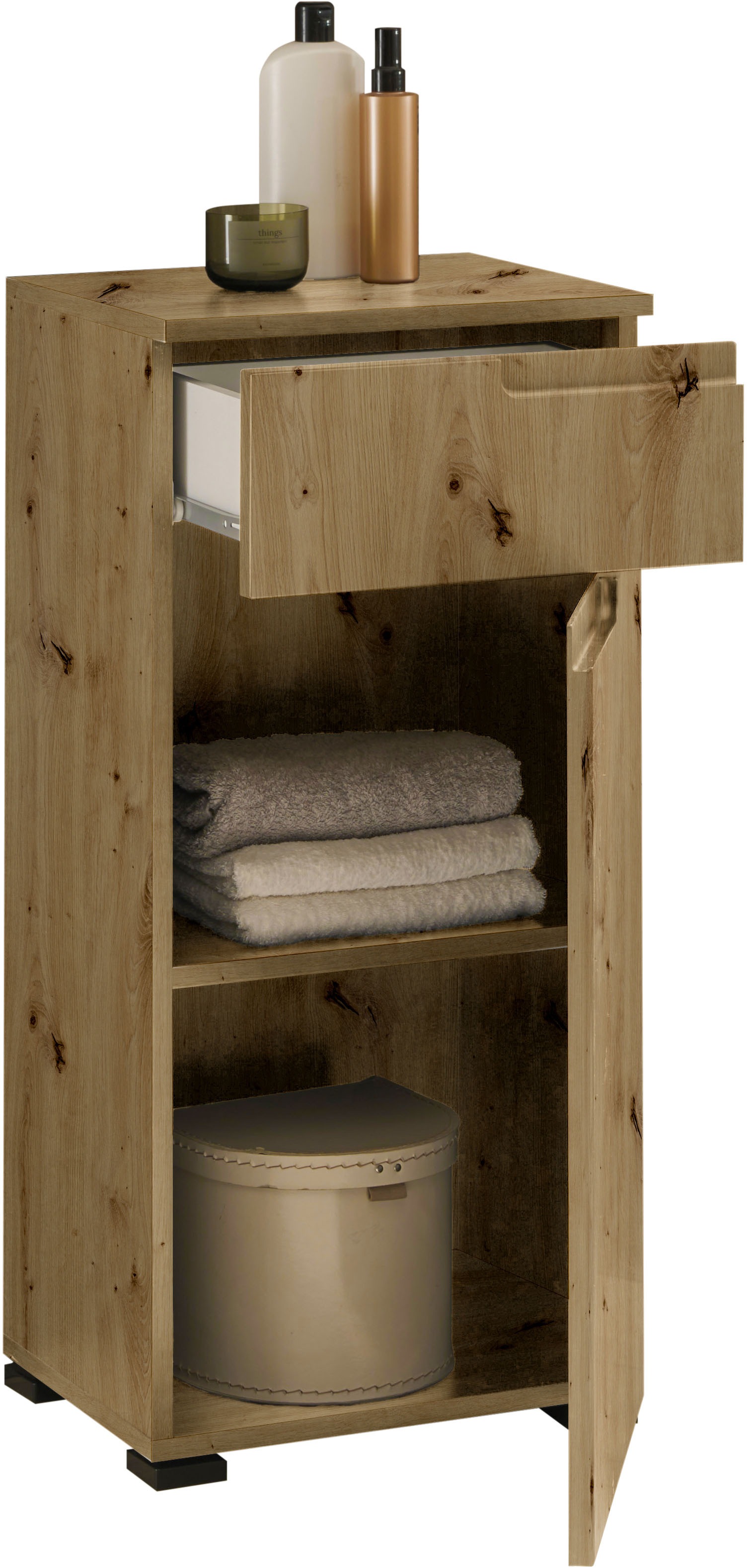 BASIC by Balculina Midischrank »Spice, Badezimmerschrank BxTxH 40x85x32 cm« 1 Stk. tlg. Breite 40 cm, Griffmulden,